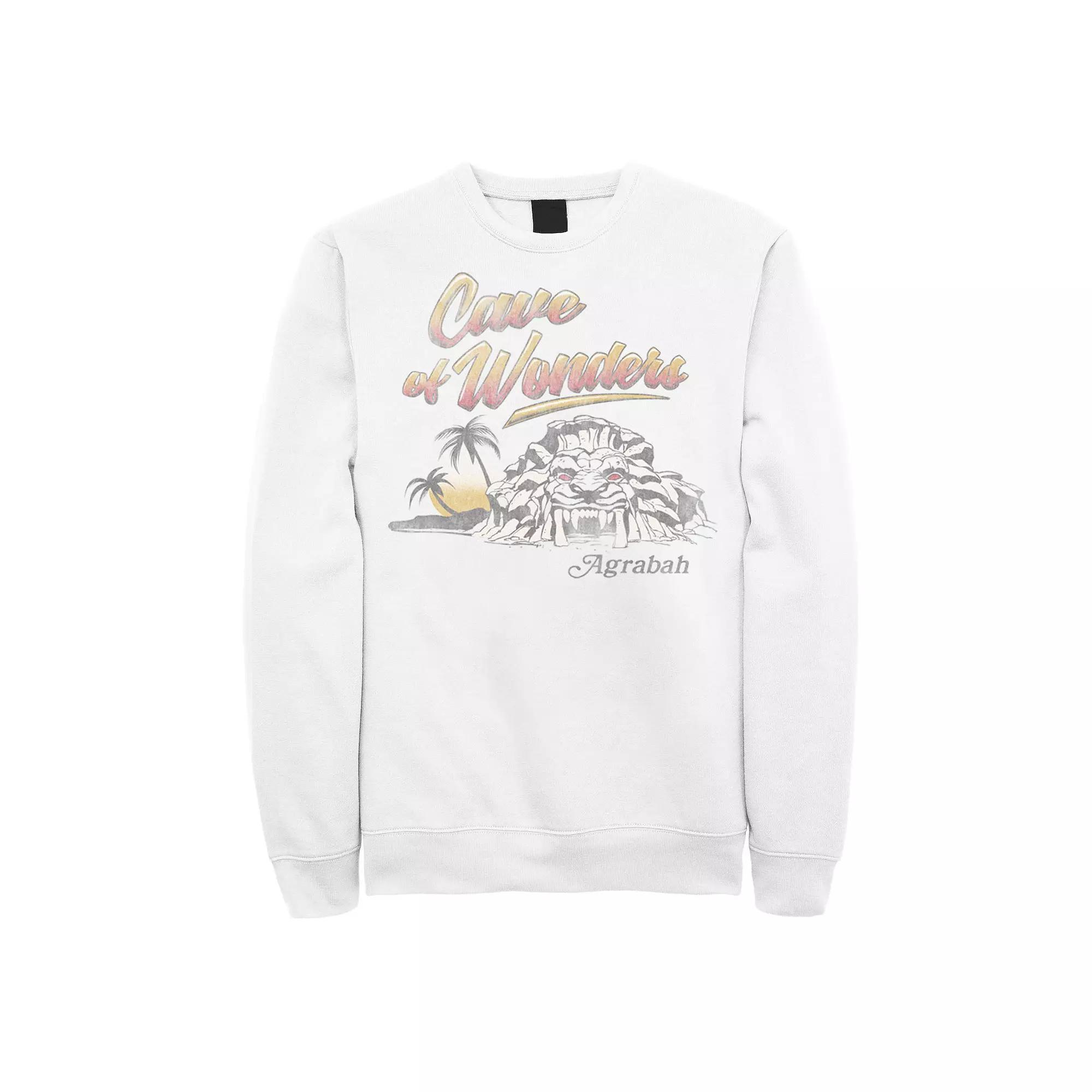 Disney's Aladdin Men's Cave Of Wonders Landscape Sweatshirt, Size: Large, White Product Image