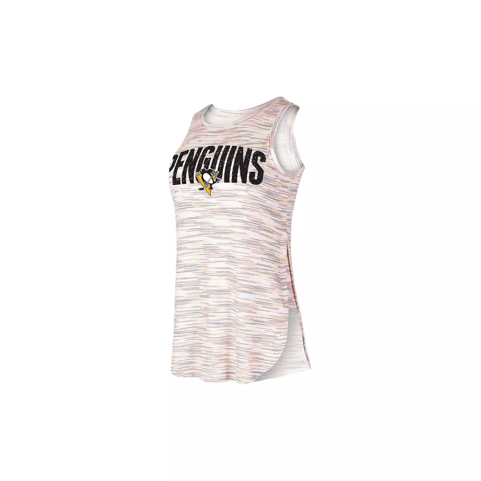 Women's Concepts Sport Pittsburgh Penguins Sunray Multicolor Tri-Blend Tank Top, Size: Small, Team Product Image