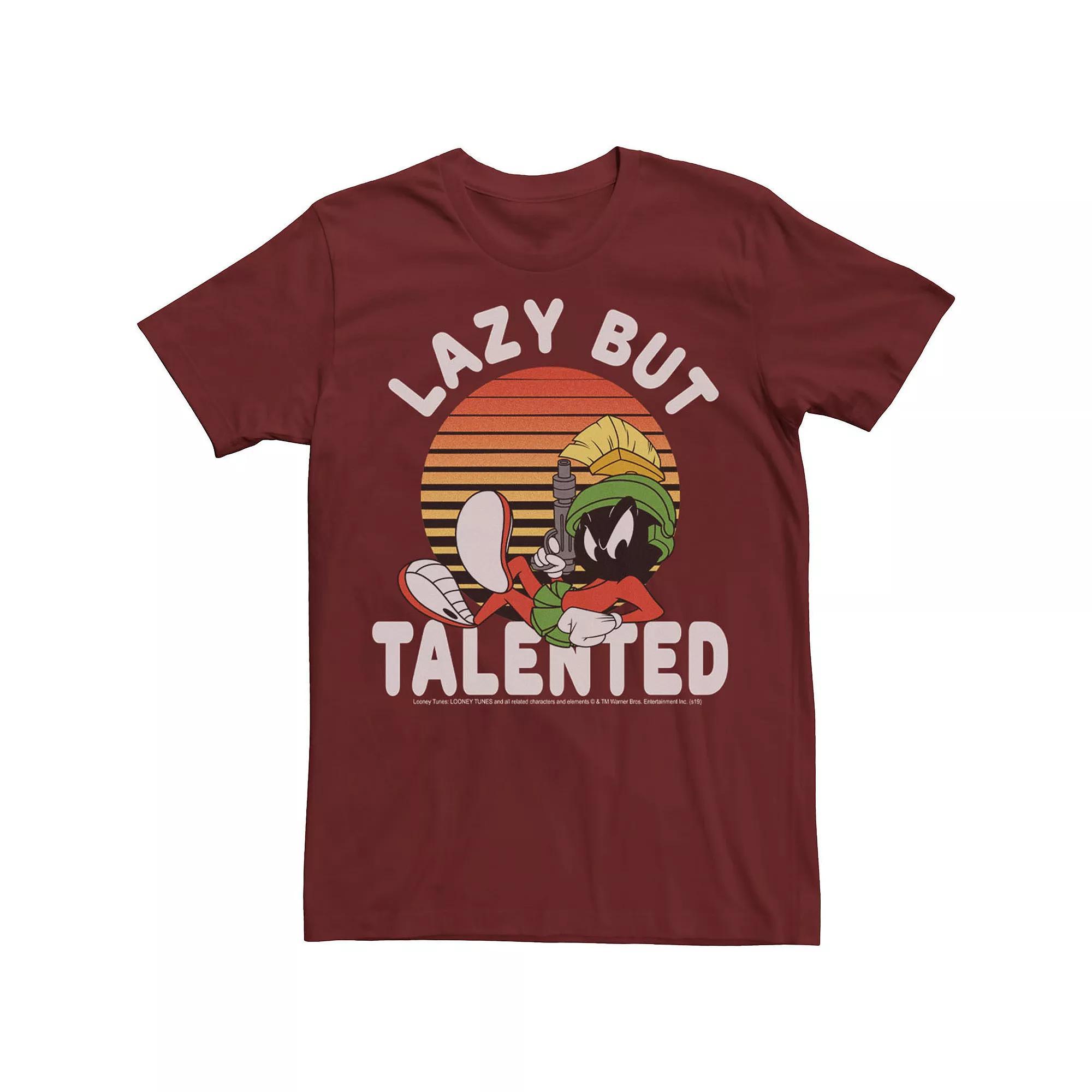 Men's Looney Tunes Marvin The Martian Lazy But Talented Tee, Size: XL, Red Product Image