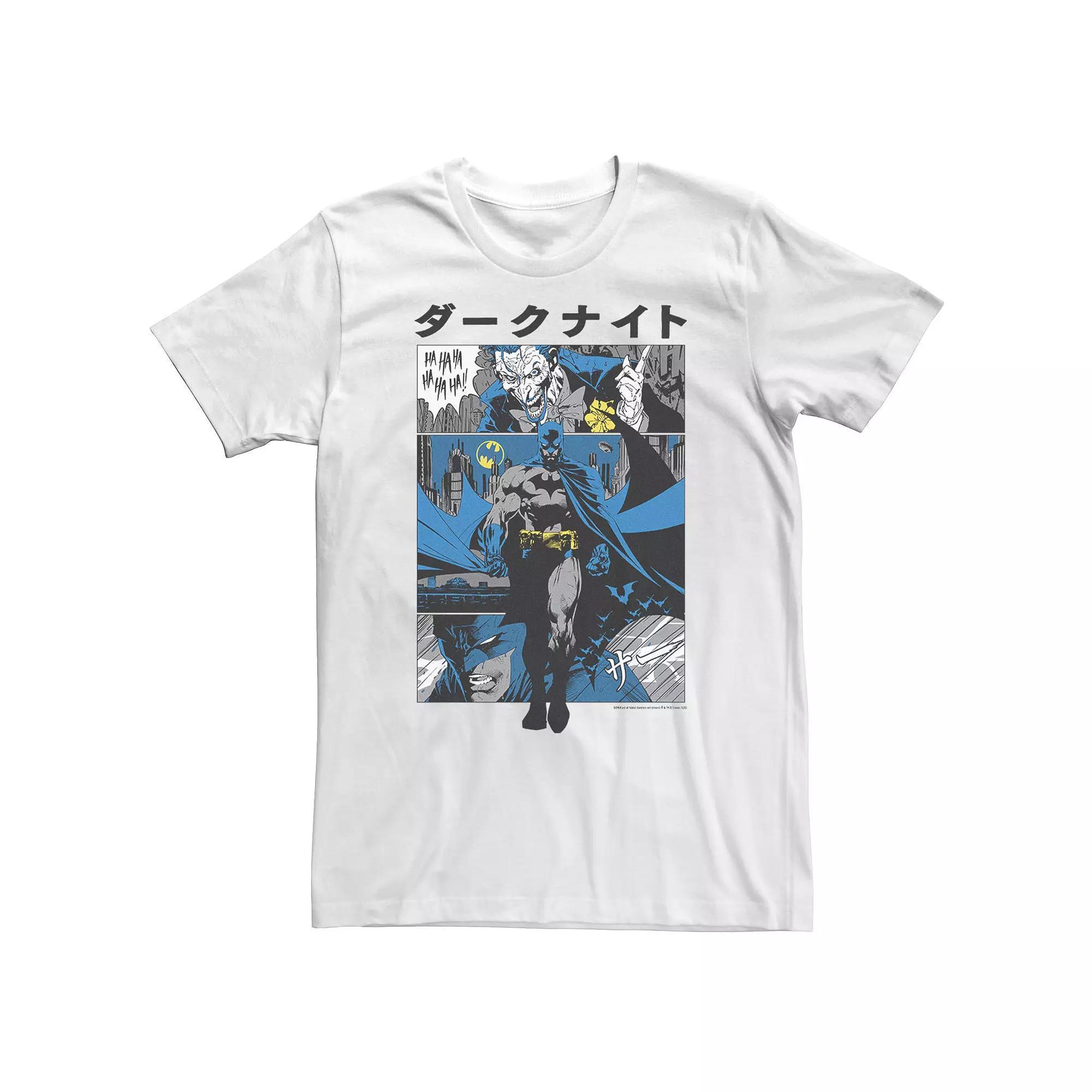 Big & Tall DC Comics Batman Kanji Comic Panels Tee, Mens Product Image