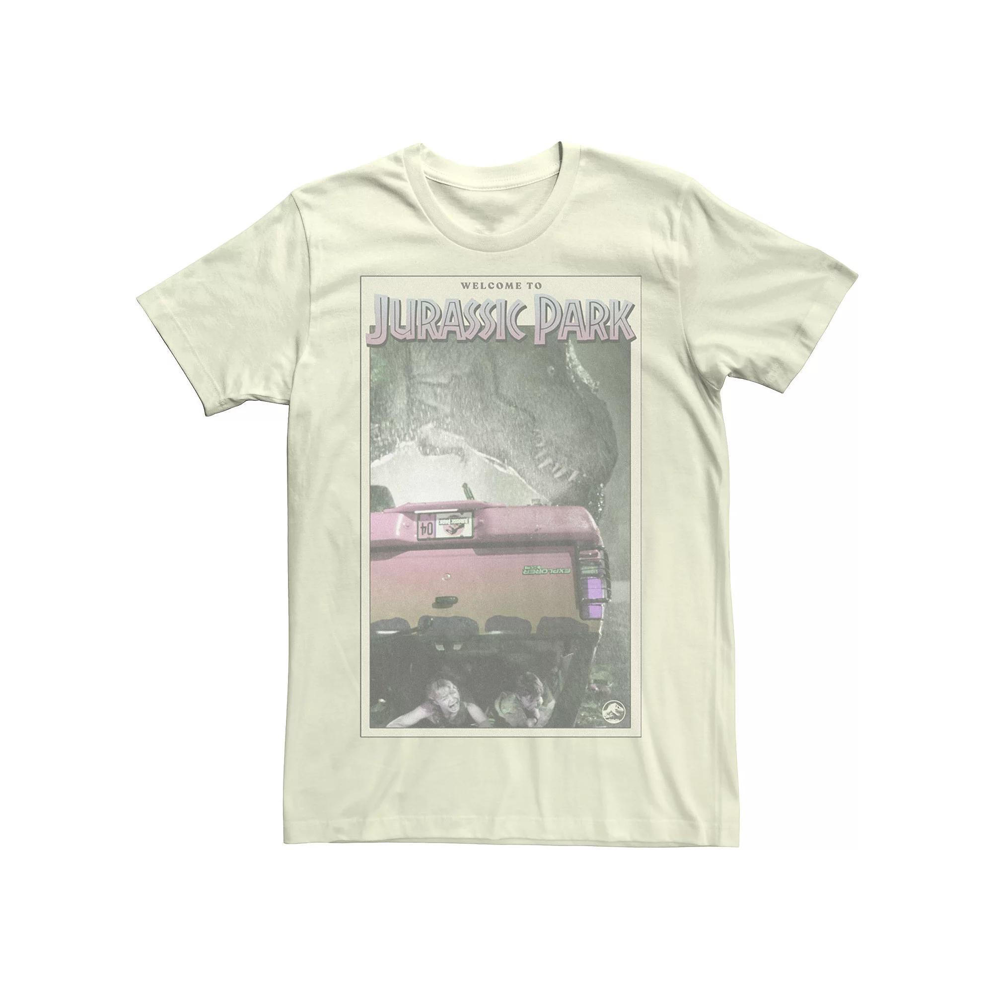 Men's Jurassic Park Iconic T-Rex Poster Tee, Boy's, Size: Medium, Natural Product Image