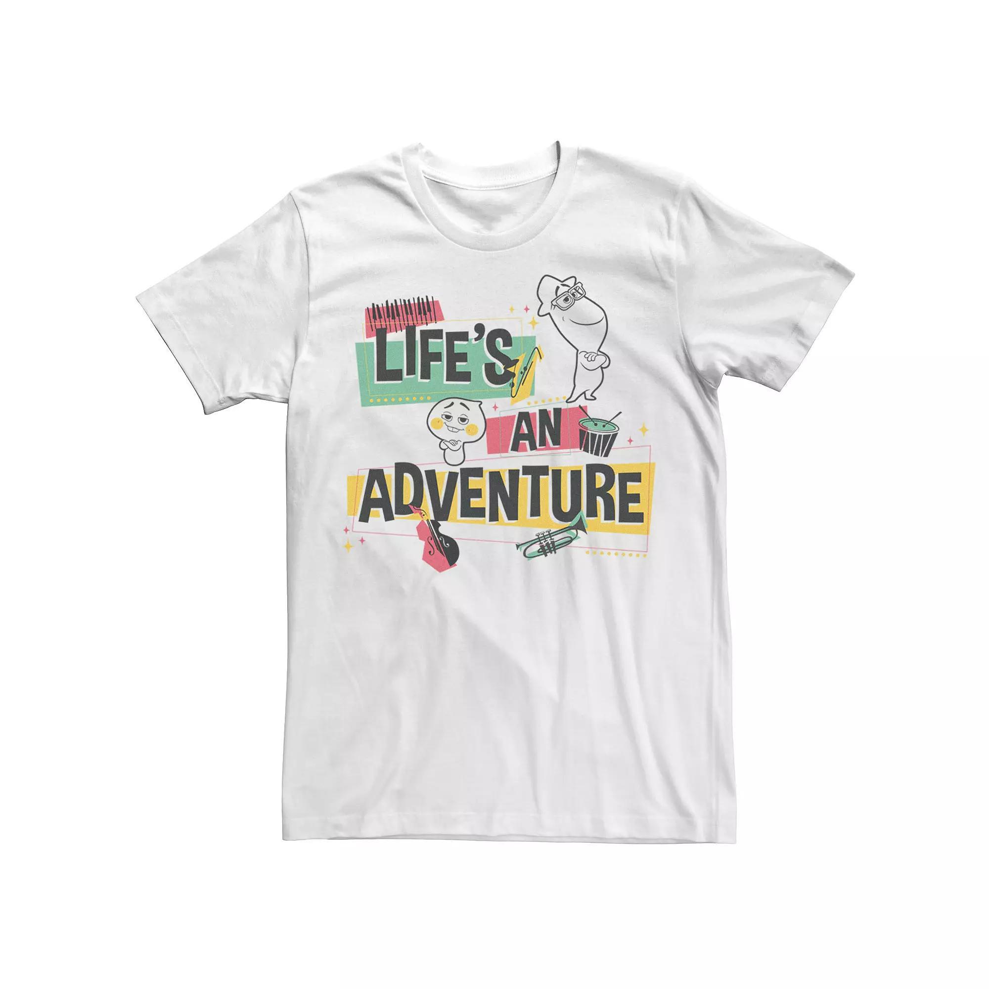 Disney / Pixar's Soul Men's Life's An Adventure Tee, Size: XL, White Product Image