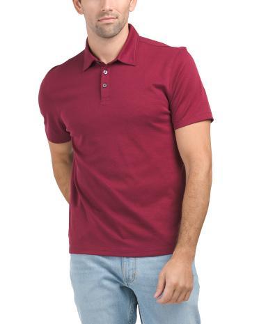 Short Sleeve Lux Polo T-shirt for Men | Polyester/Cotton Product Image