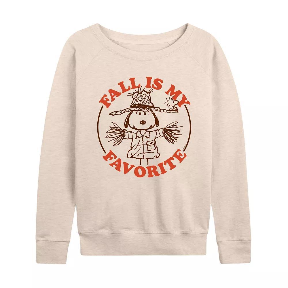 Womens Peanuts Snoopy Fall Is My Favorite French Terry Long Sleeve Tee Product Image