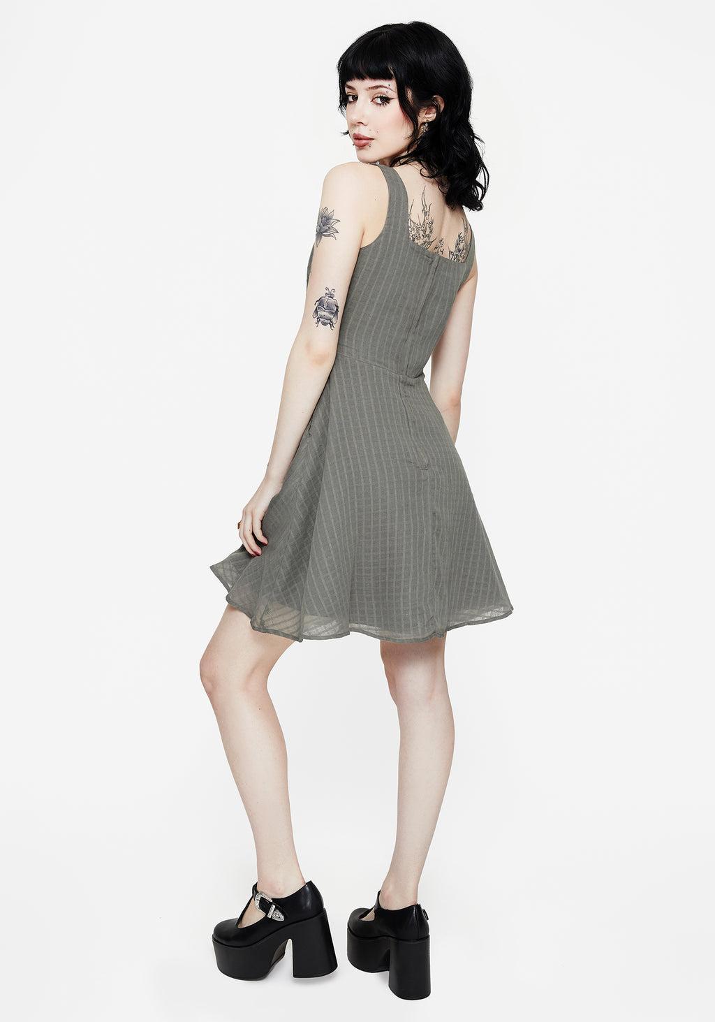 Koax Cotton Embroidered Pinafore Mini Dress Product Image
