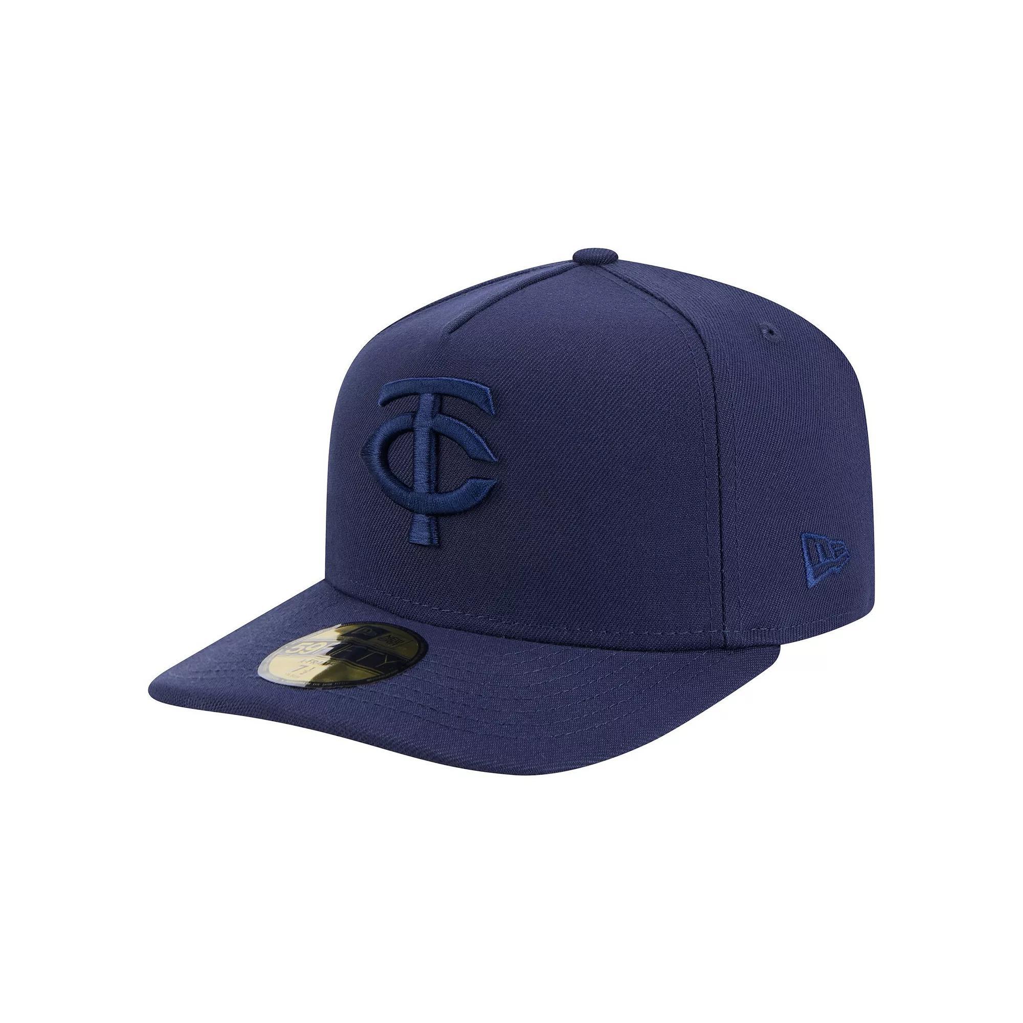 Men's New Era  Navy San Antonio Spurs Colorpack A-Frame Pinch Front 59FIFTY Fitted Hat, Size: 7, Blue Product Image