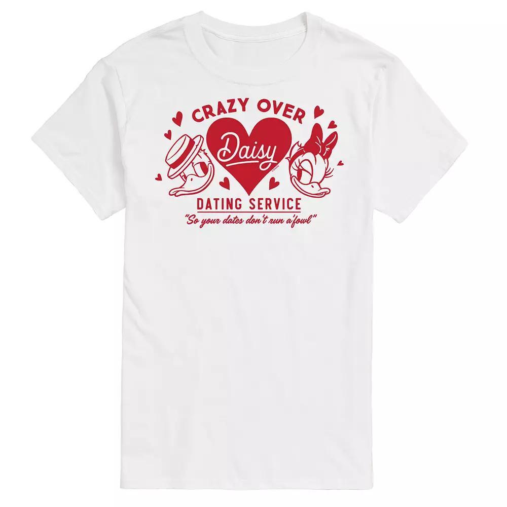 Disney's Donald & Daisy Duck Big & Tall Crazy Over Daisy Graphic Tee, Men's, Size: 3XB, White Product Image