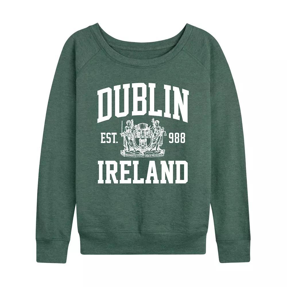 Women's Dublin Collegiate French Terry Long Sleeve Tee, Size: XL, Grey Green Product Image