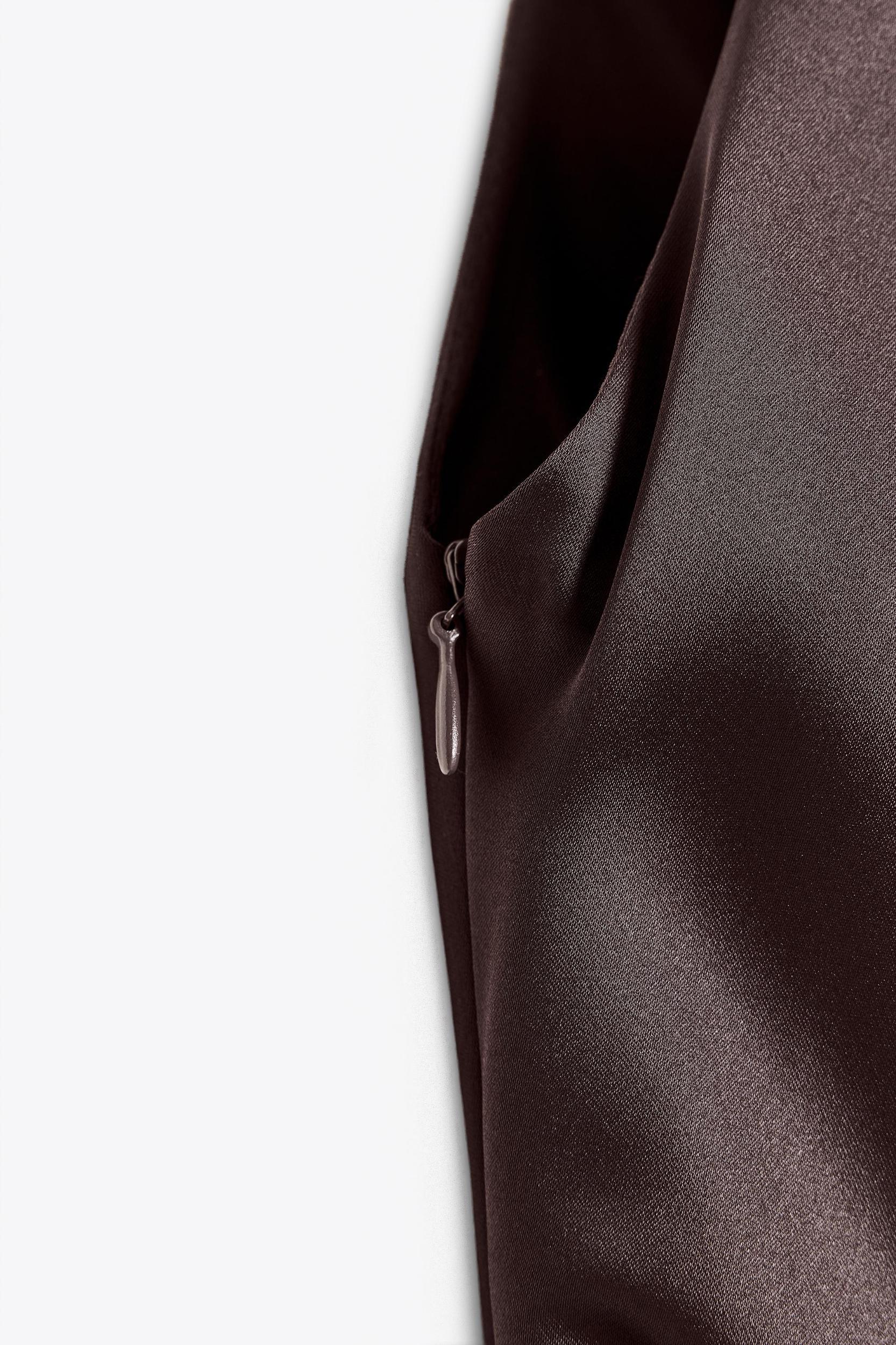 OPEN-BACK SATIN LONG DRESS Product Image