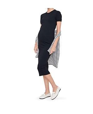 Hatch Collection Eliza Maternity Midi T-Shirt Dress Product Image