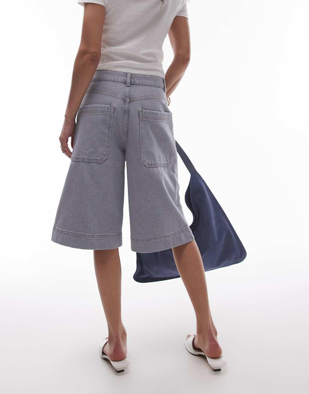 Topshop denim Jort in sandstorm  Product Image