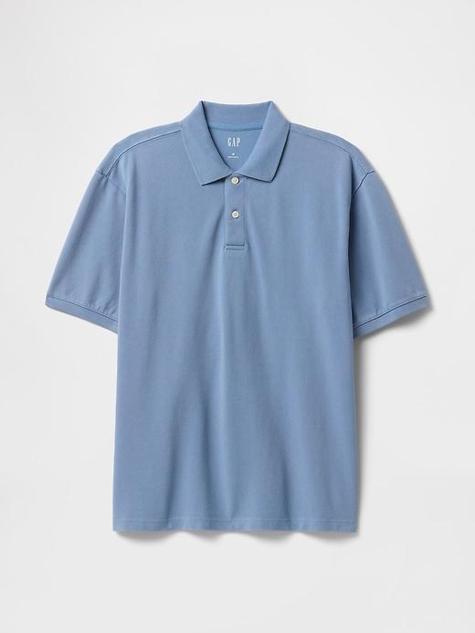 Relaxed Pique Polo Shirt Product Image