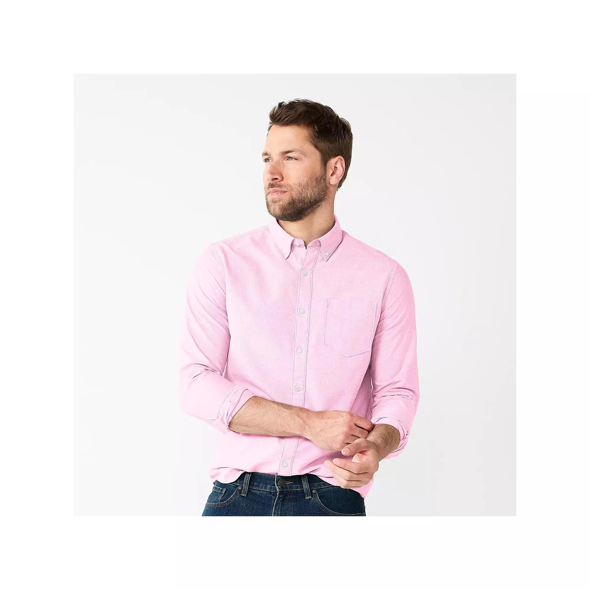 Mens Sonoma Goods For Life Long Sleeve Perfect Length Button-Down Shirt Product Image