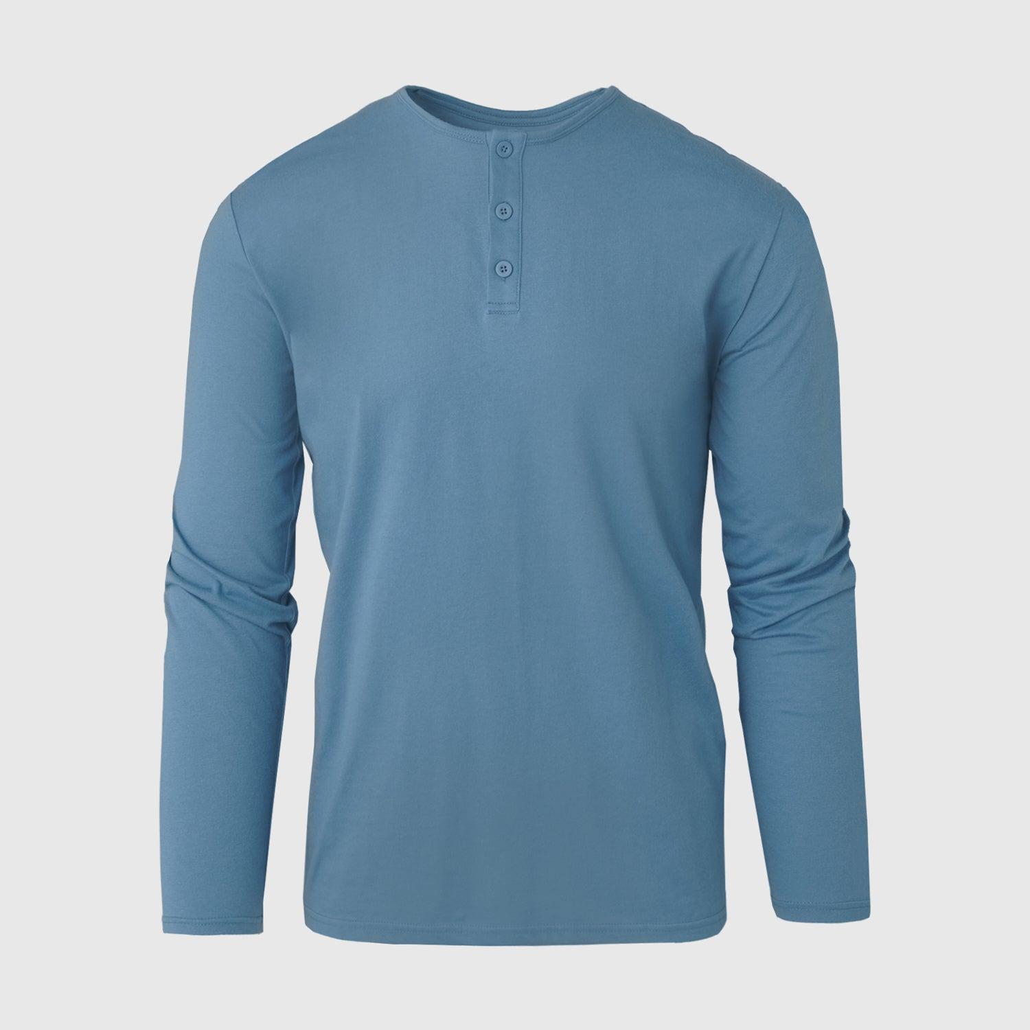 Indigo Classic Long Sleeve Henley Product Image
