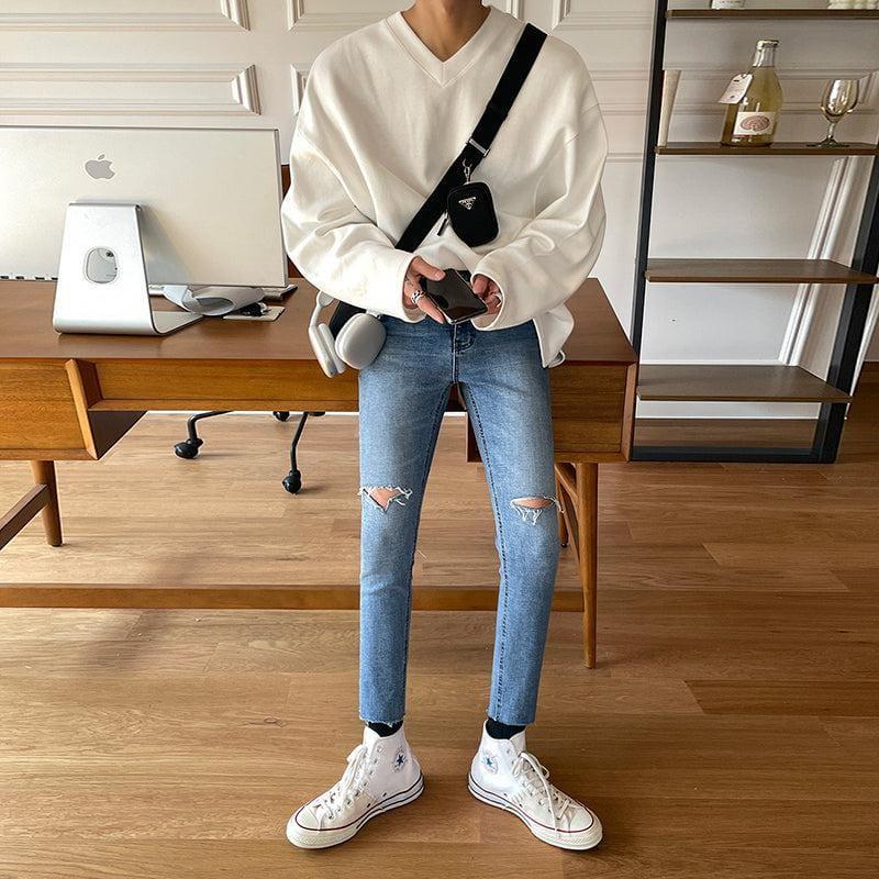 RT No. 3139 V-NECK LONGSLEEVE SHIRT Product Image