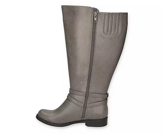 Easy Street Bay Plus Plus by Easy Street Women's Wide Athletic Calf Tall Boots, Size: 9, Black Product Image