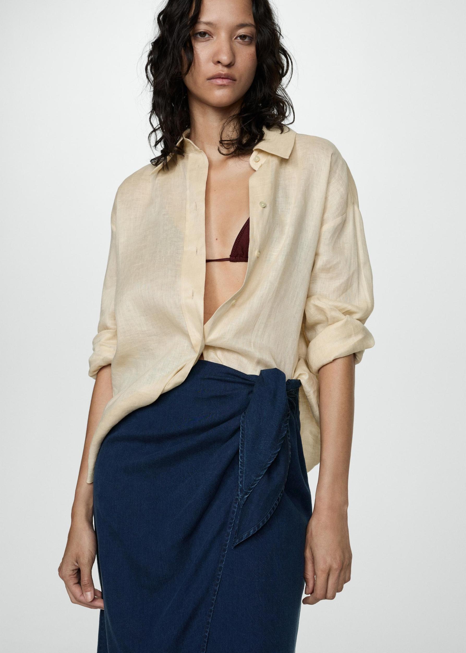 Lyocell sarong skirt - Women | MANGO USA Product Image