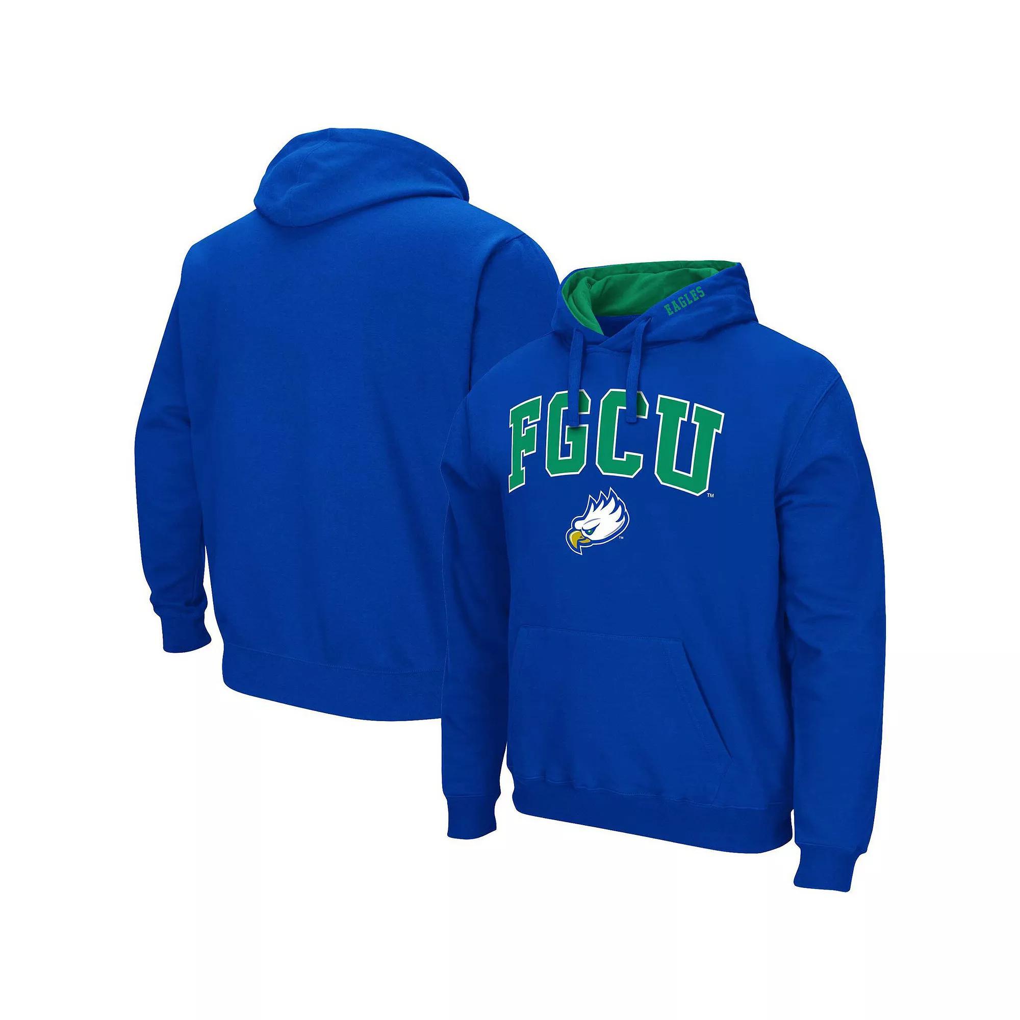 Men's Colosseum Blue Florida Gulf Coast Eagles Arch & Logo 3.0 Pullover Hoodie, Size: 3XL, Nc2 Blue Product Image