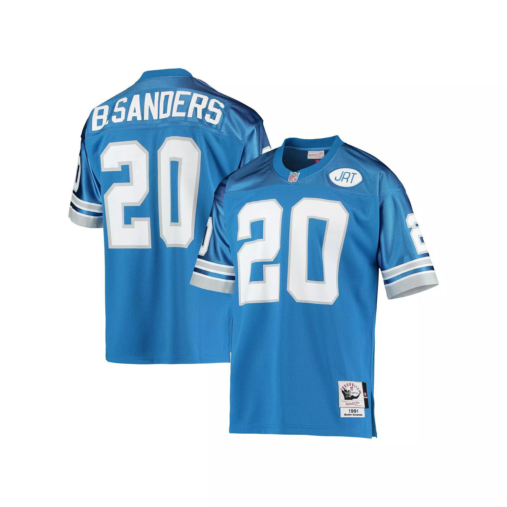 Men's Mitchell & Ness Barry Sanders Blue Detroit Lions 2004 Authentic Throwback Retired Player Jersey, Size: 36 Product Image