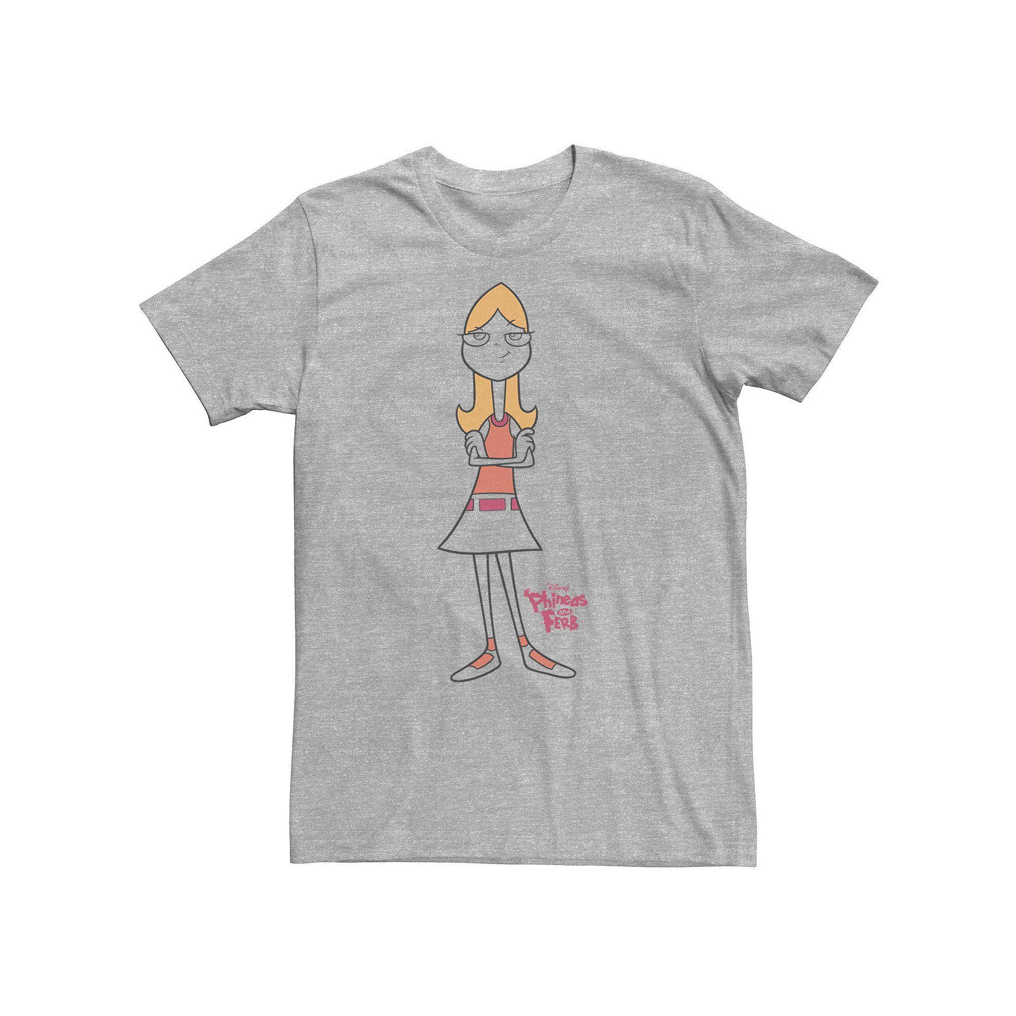 Big & Tall Disney Phineas And Ferb Candace Line Art Tee, Men's, Size: 4XL Tall, Athletic Grey Product Image