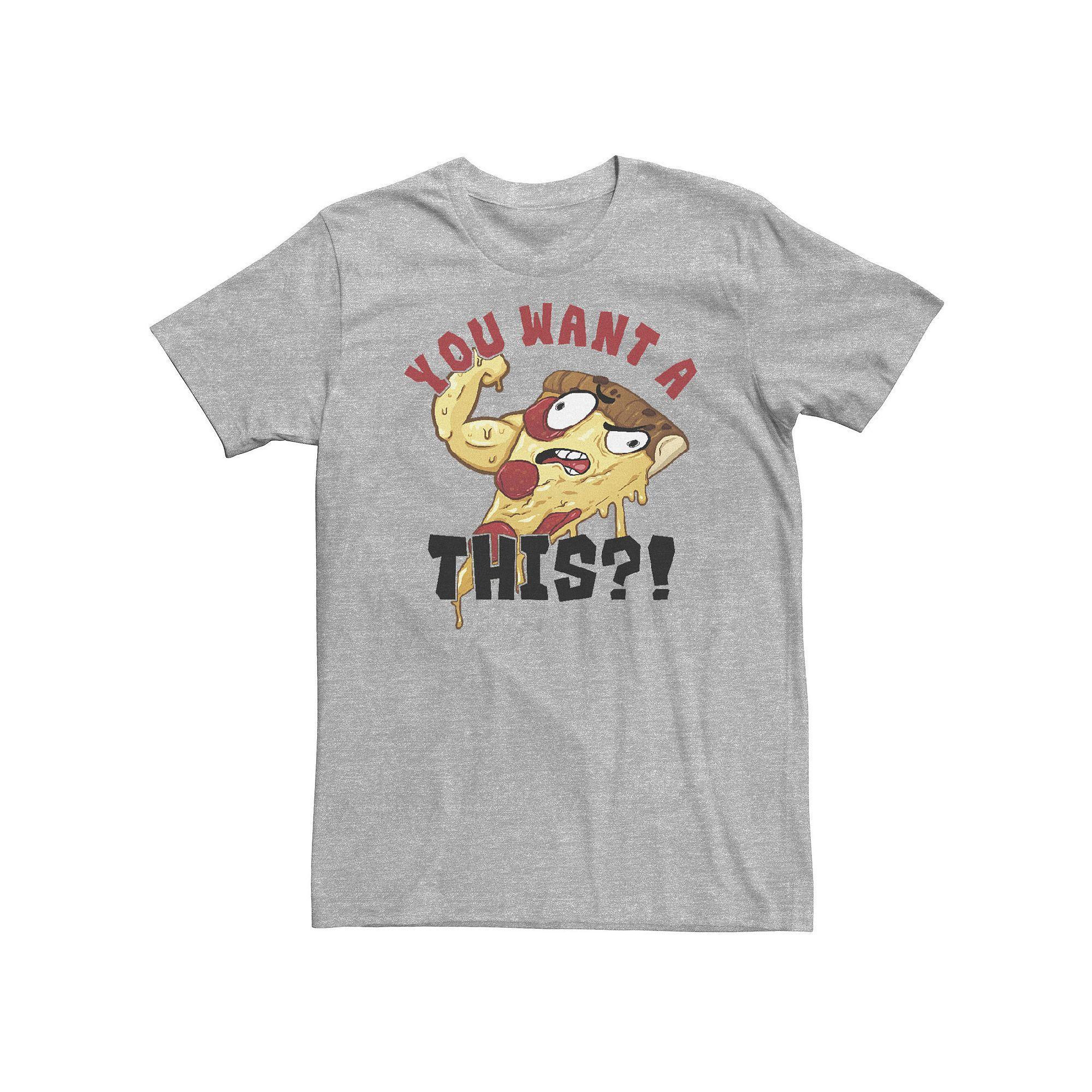Big & Tall Pizza Slice Portrait Tee, Men's, Size: 3XL Tall, Athletic Grey Product Image