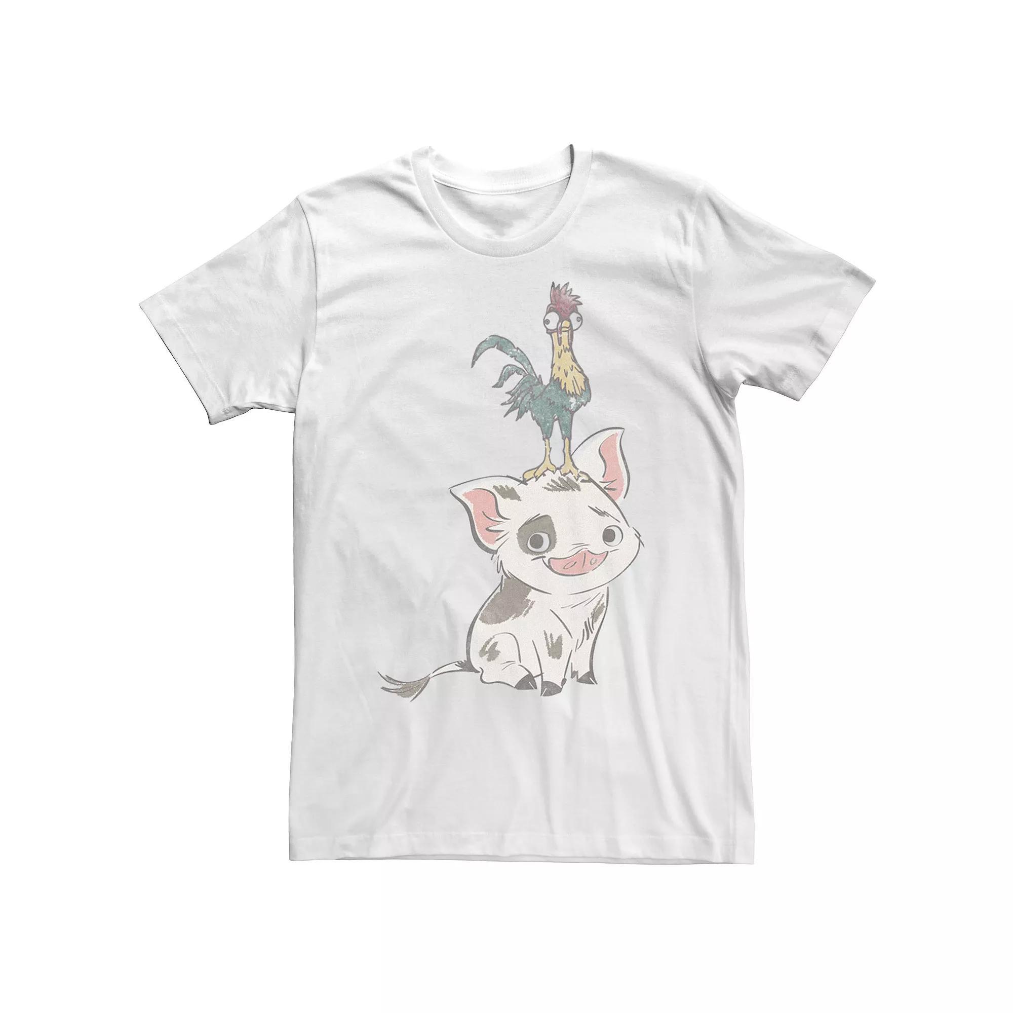 Disney's Moana Pua Drawn Smile Men's Tee, Size: Small, White Product Image