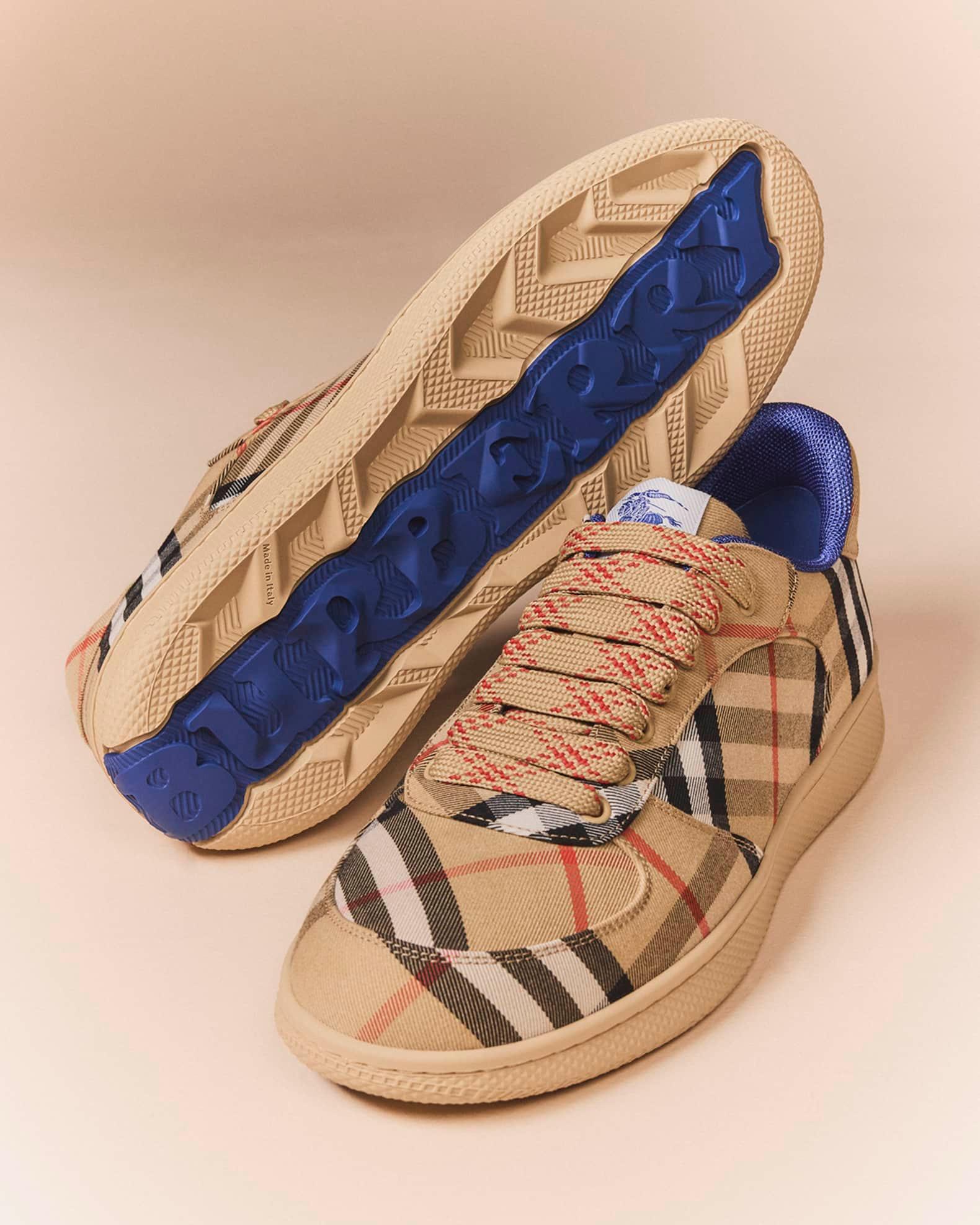 Men's Check Low-Top Sneakers Product Image