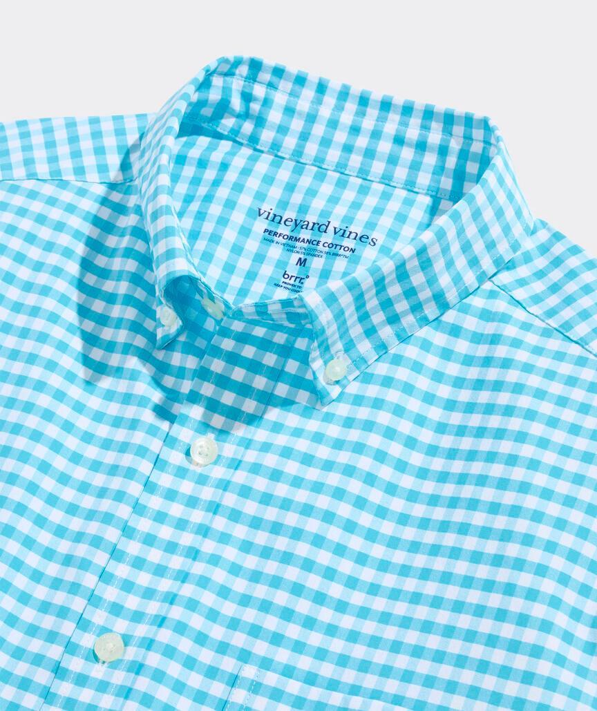 Skysail Gingham Performance Cotton Shirt Product Image