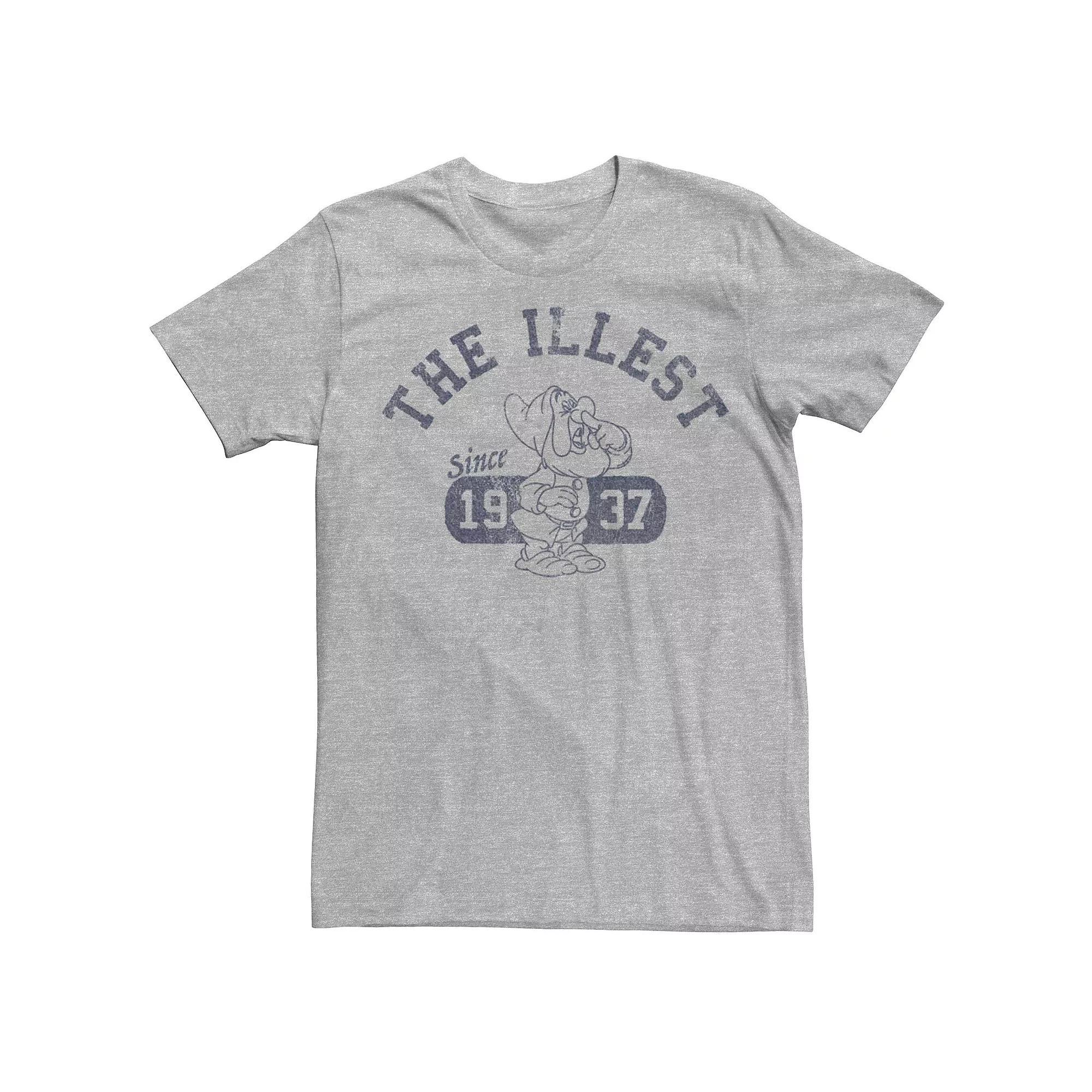 Disneys Snow White Sneezy The Illest 1937 Mens Graphic Tee Athletic Grey Product Image