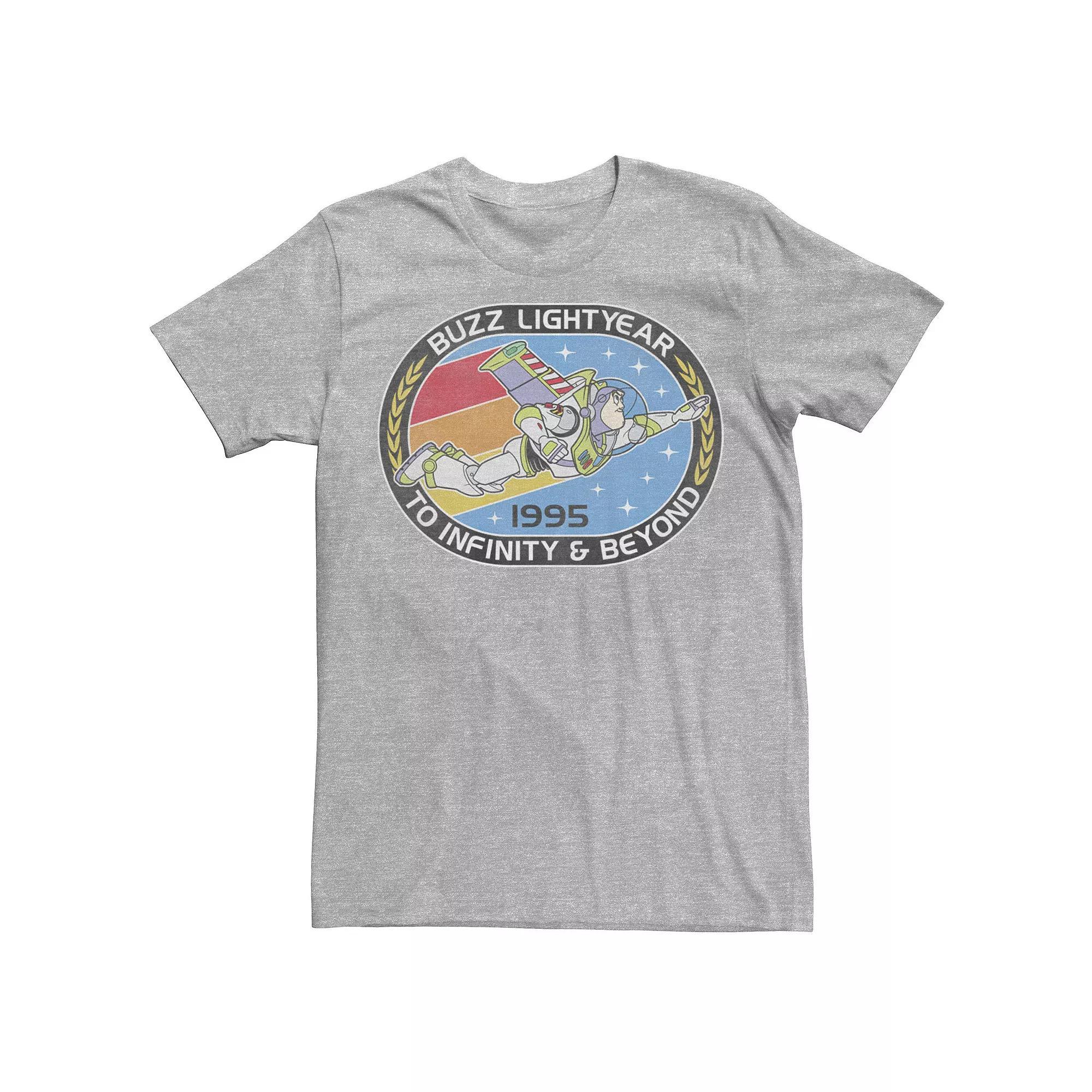 Disney / Pixar's Toy Story Buzz Lightyear Men's To Infinity Badge Tee, Size: Small, Athletic Grey Product Image