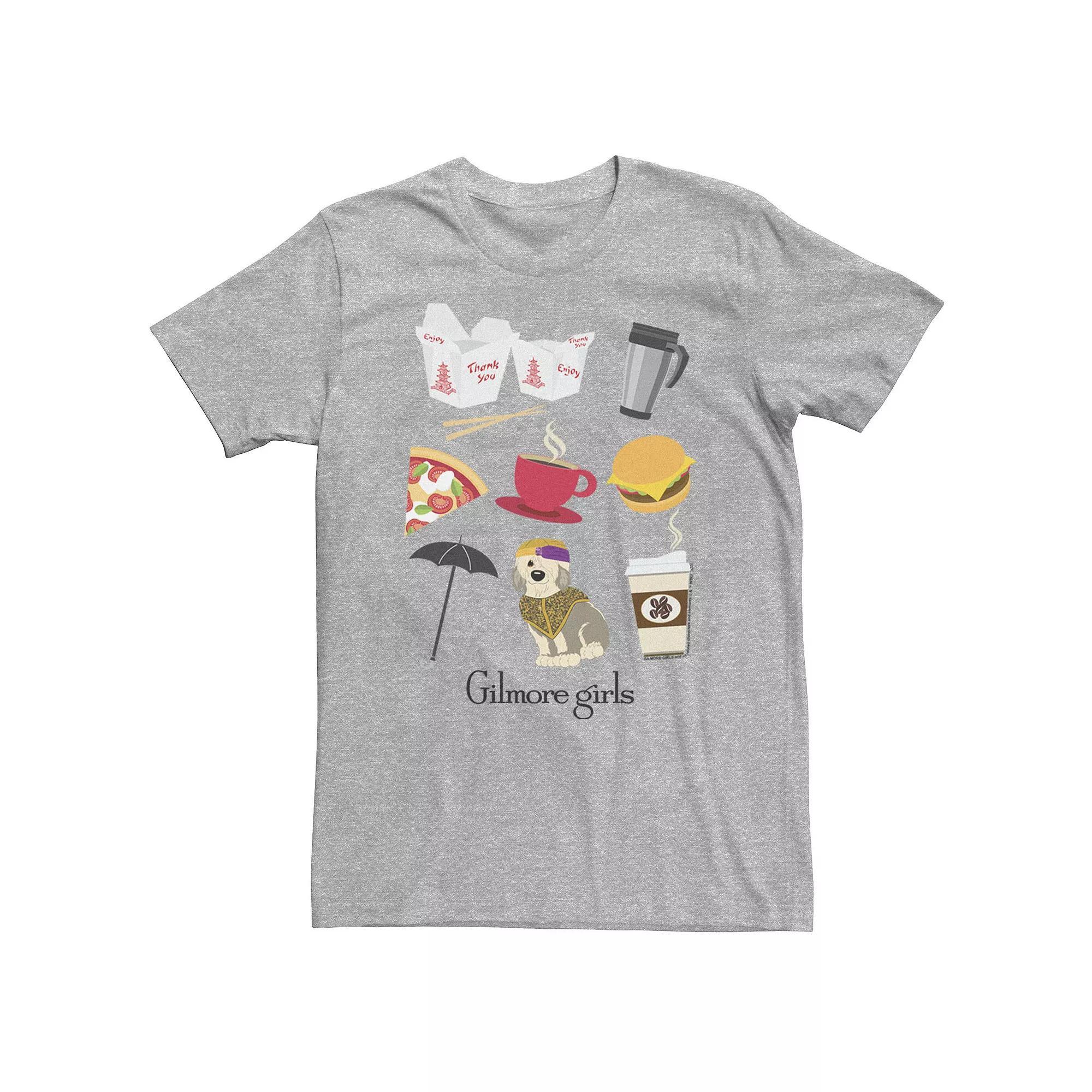 Big & Tall Gilmore Girls Icons Tee, Men's, Size: LT, Athletic Grey Product Image