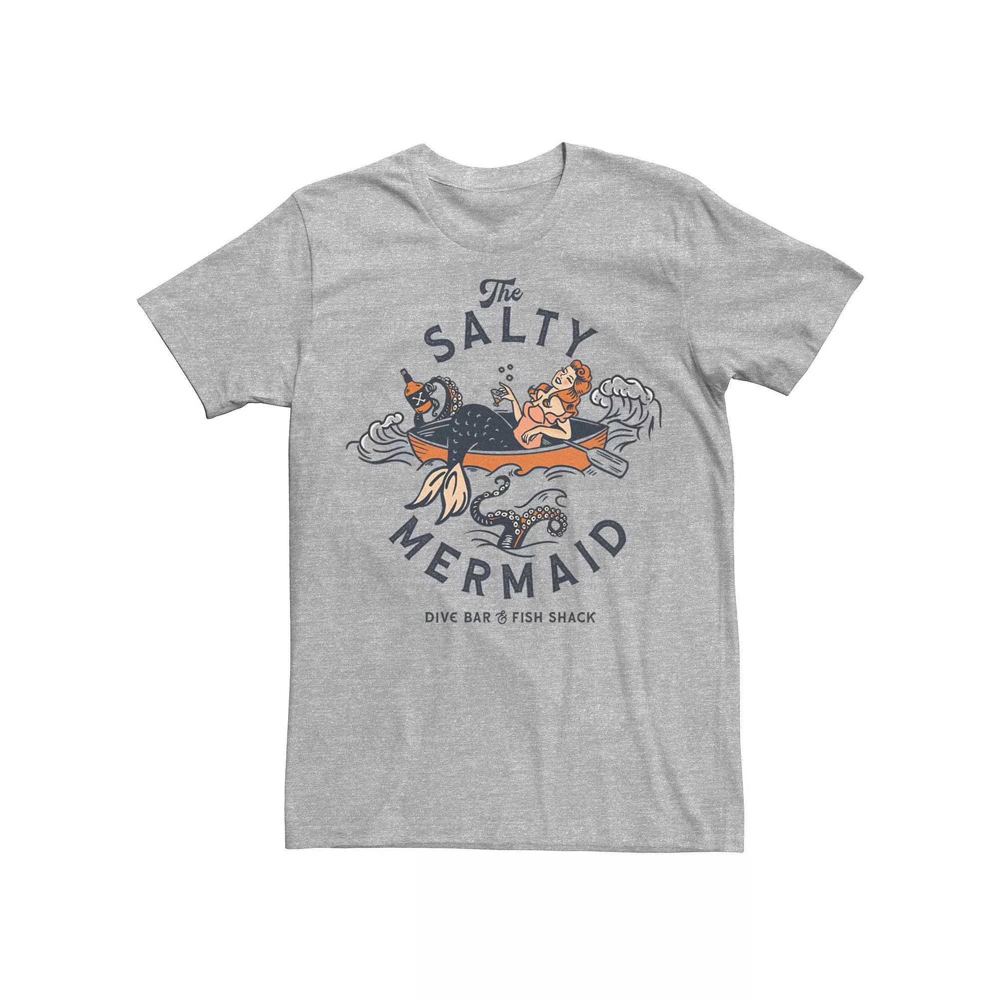 Men's The Salty Mermaid Dive Bar & Fish Shack Graphic Tee, Size: Small, Natural Product Image
