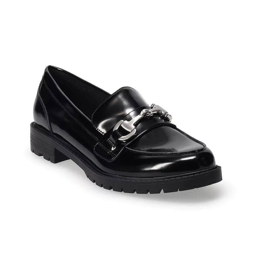 Nine West Newdale Women's Lug Sole Loafers, Size: 8.5, Black Product Image