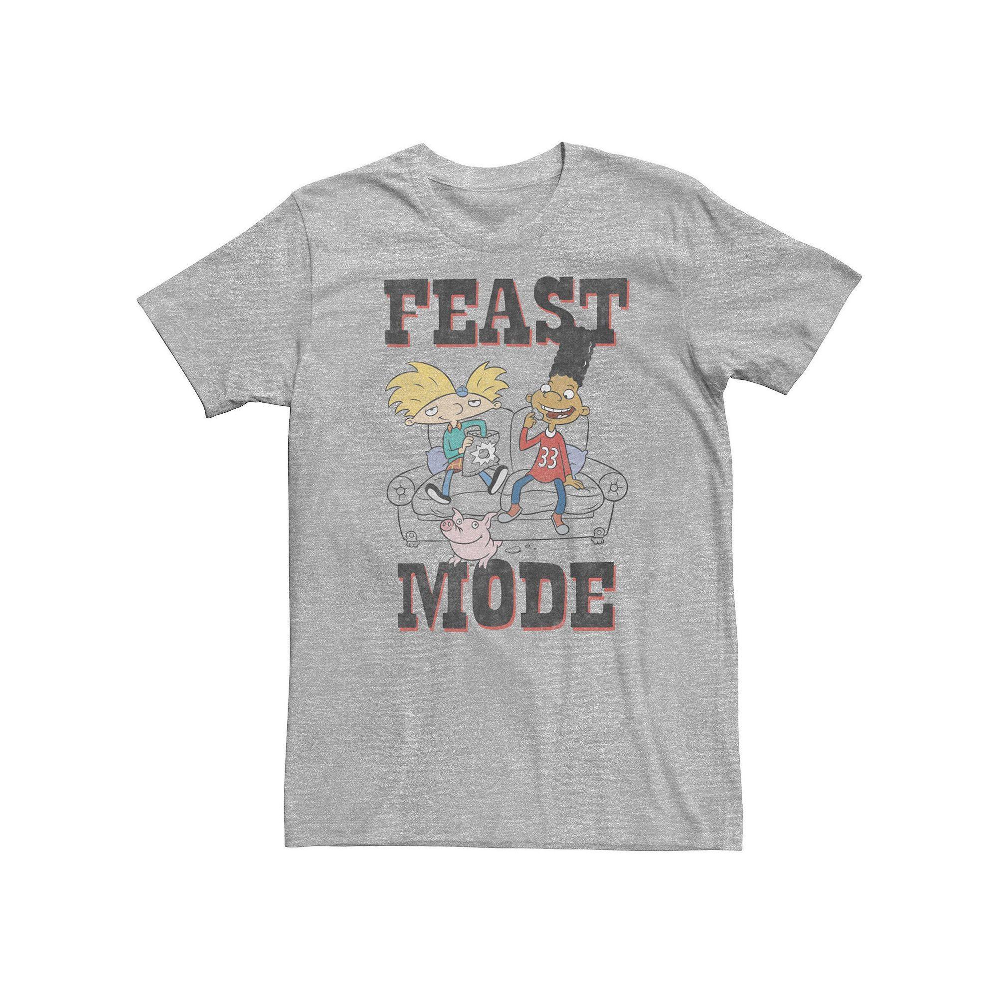 Men's Hey Arnold Feast Mode Vintage Tee, Size: XL, Athletic Grey Product Image