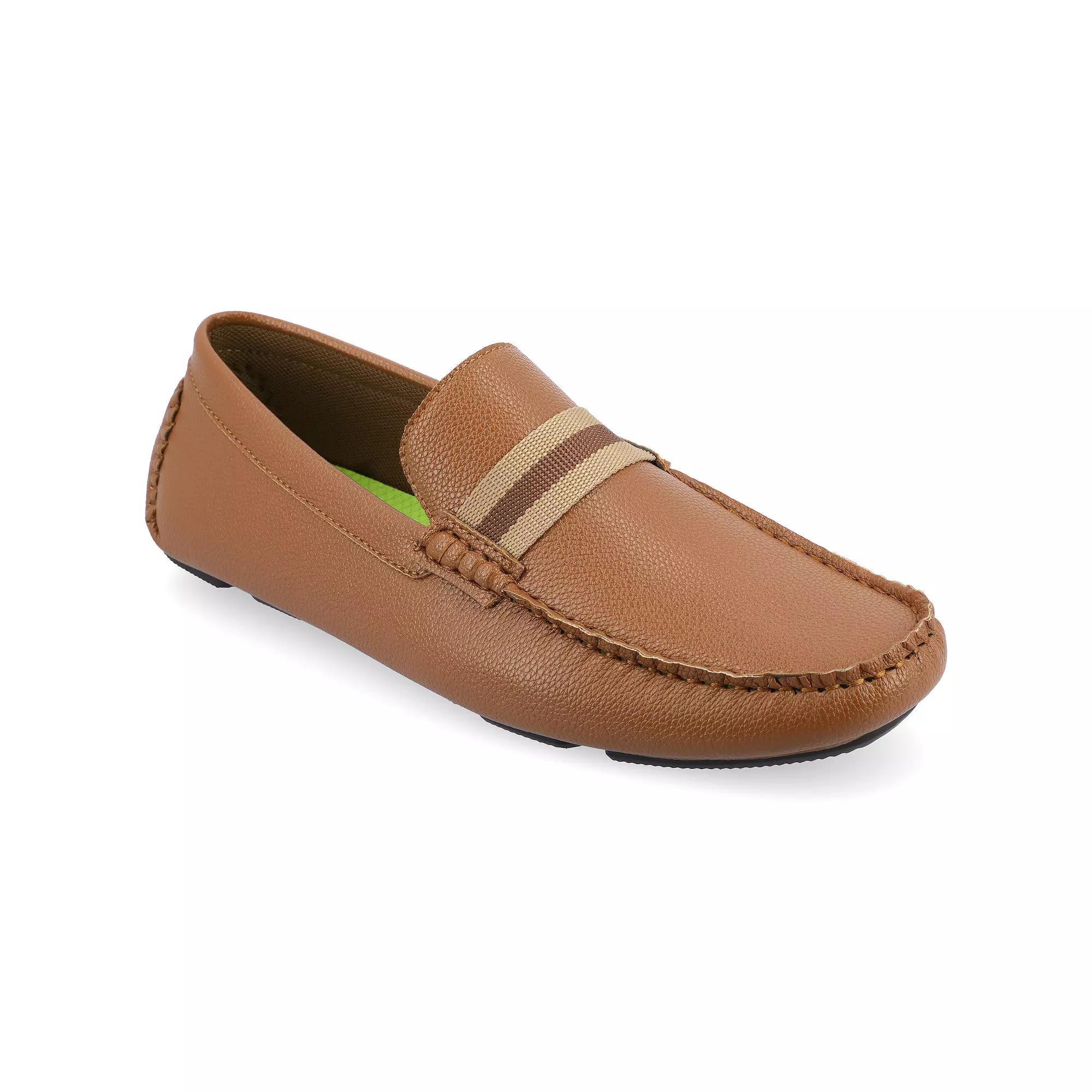 VANCE Griffin Mens Tru Comfort Foam Driving Loafers Red Product Image