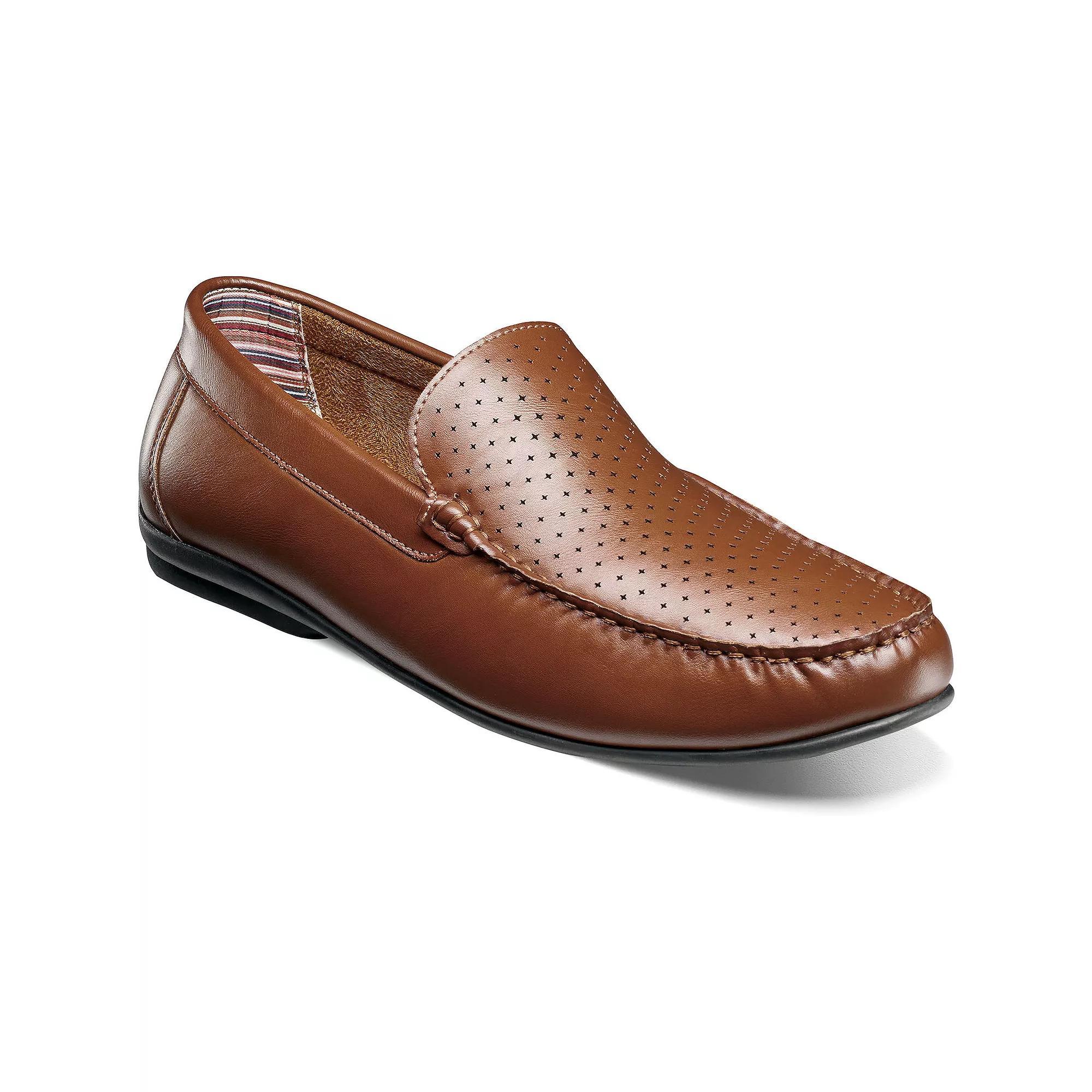 Stacy Adams Conroy Mens Moc Toe Slip-On Shoes Red Product Image