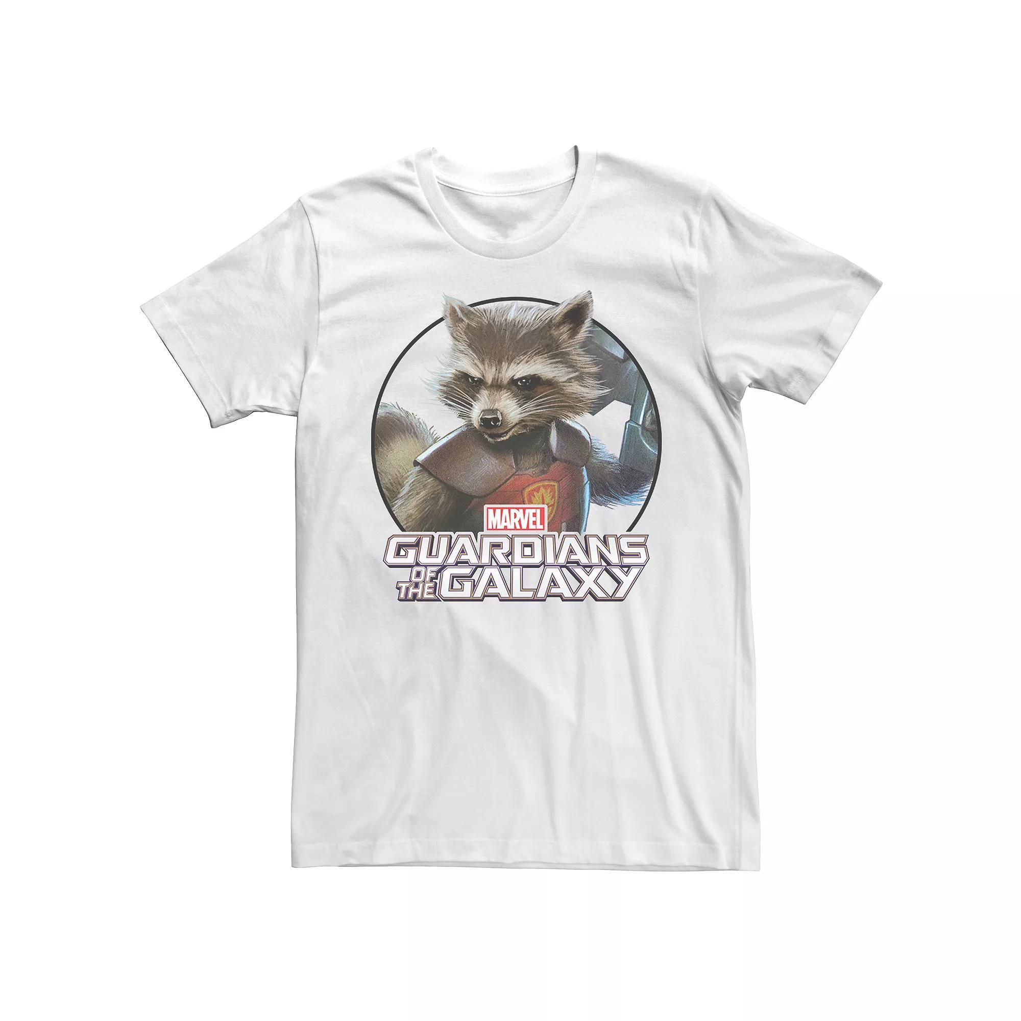 Men's Guardians of the Galaxy Rocket Raccoon Tee, Size: XXL, White Product Image