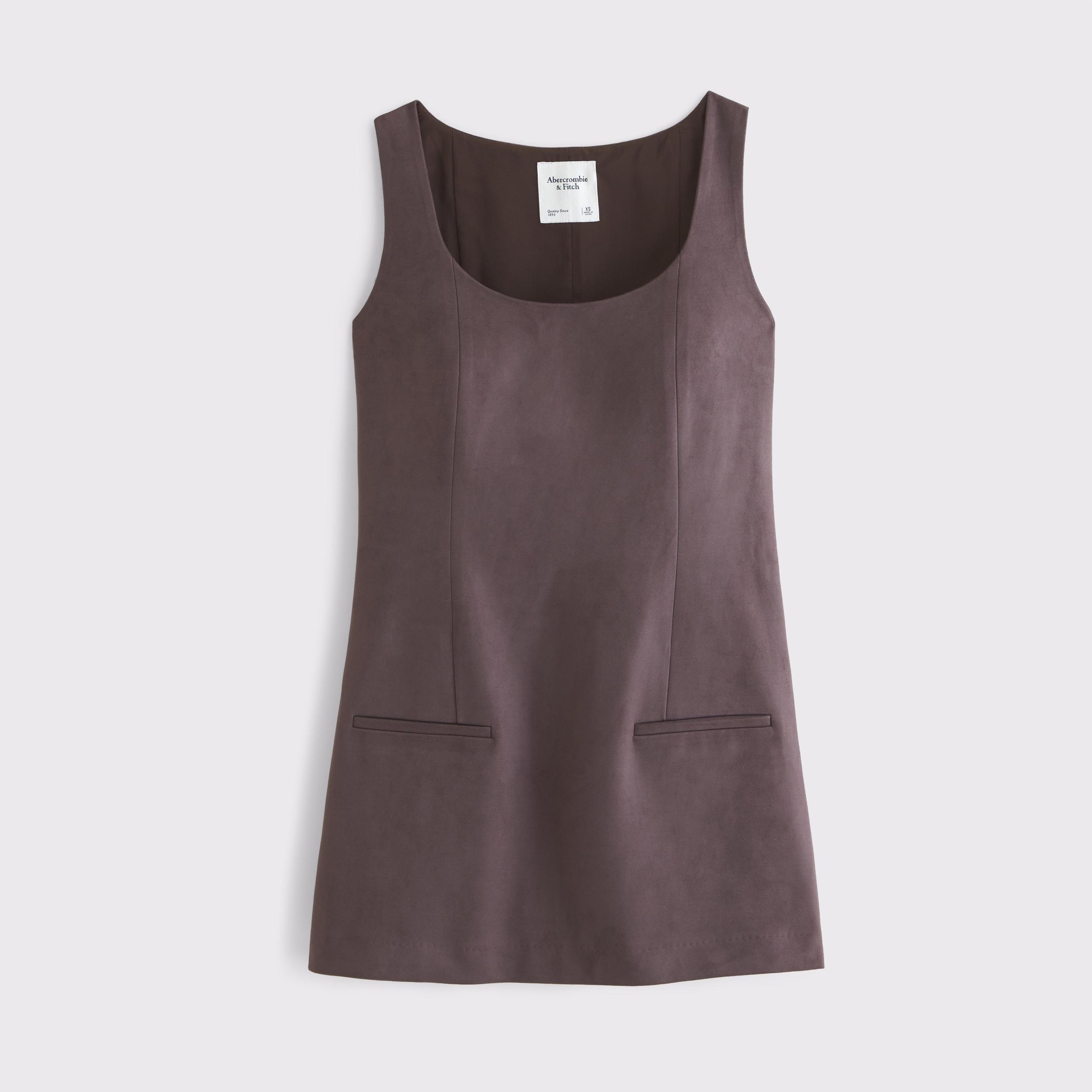 Vegan Suede Pinafore Mini Dress Product Image