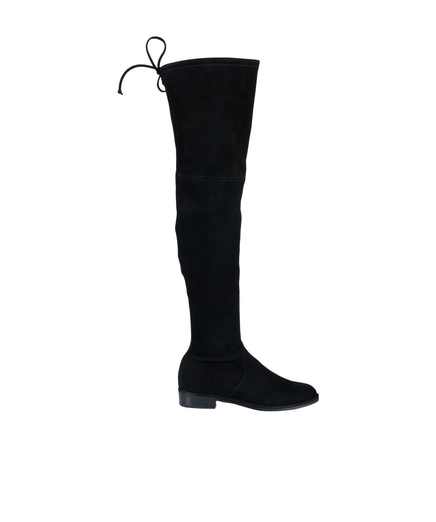 STUART WEITZMAN Lowland Suede Over-the-knee Boots In Black Product Image