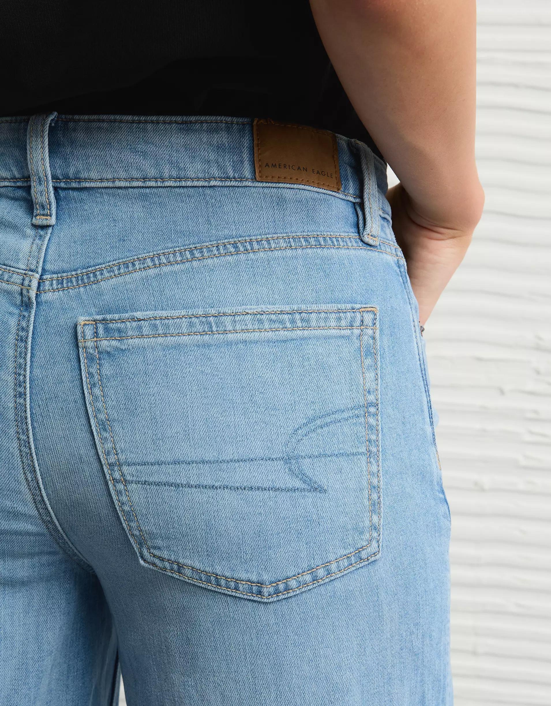 AE Dreamy Drape Stretch Ripped Low-Rise Baggy Wide-Leg Jean Product Image