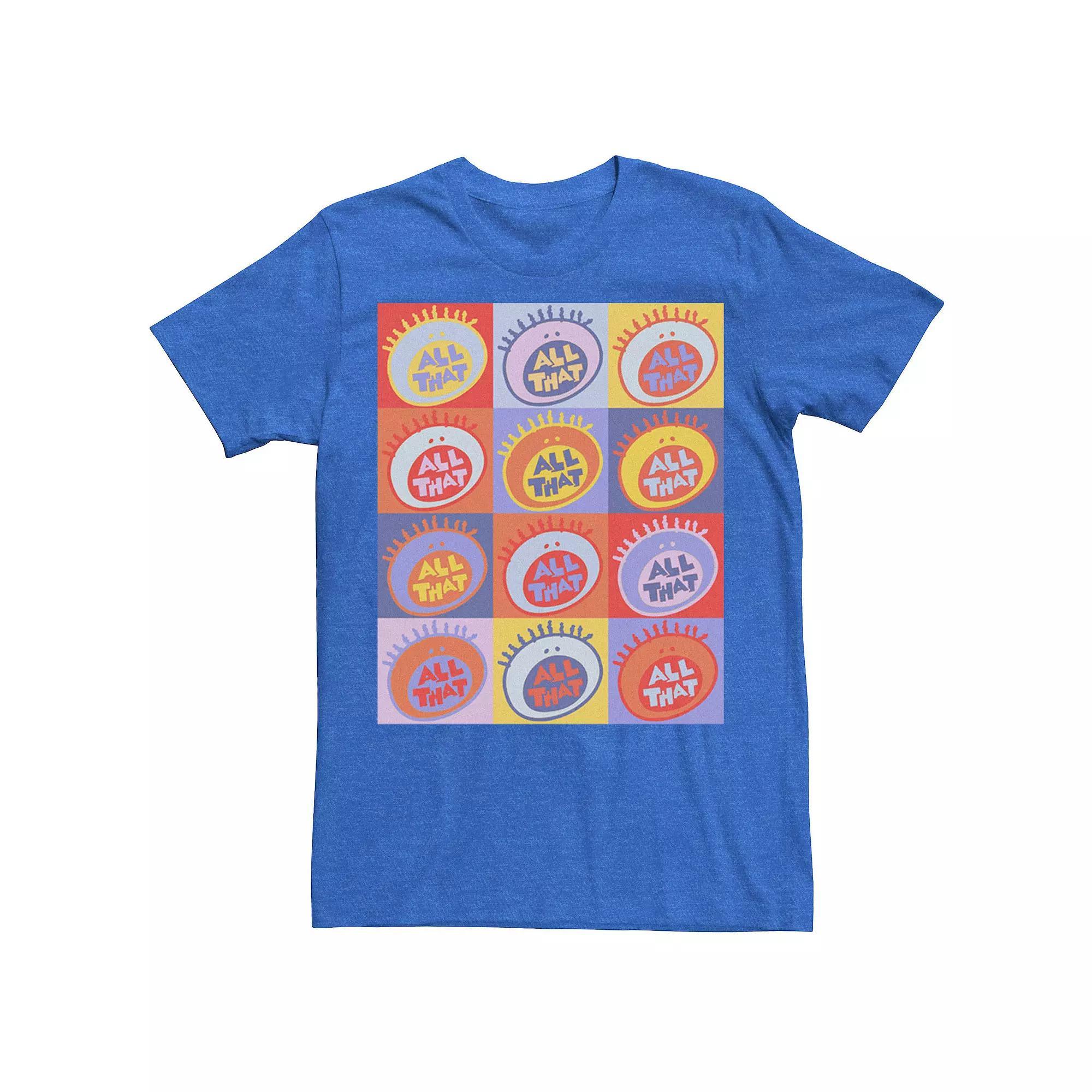 Men's Nickelodeon All That Classic Vintage Logo Tee, Size: Large, Royal Grey Product Image