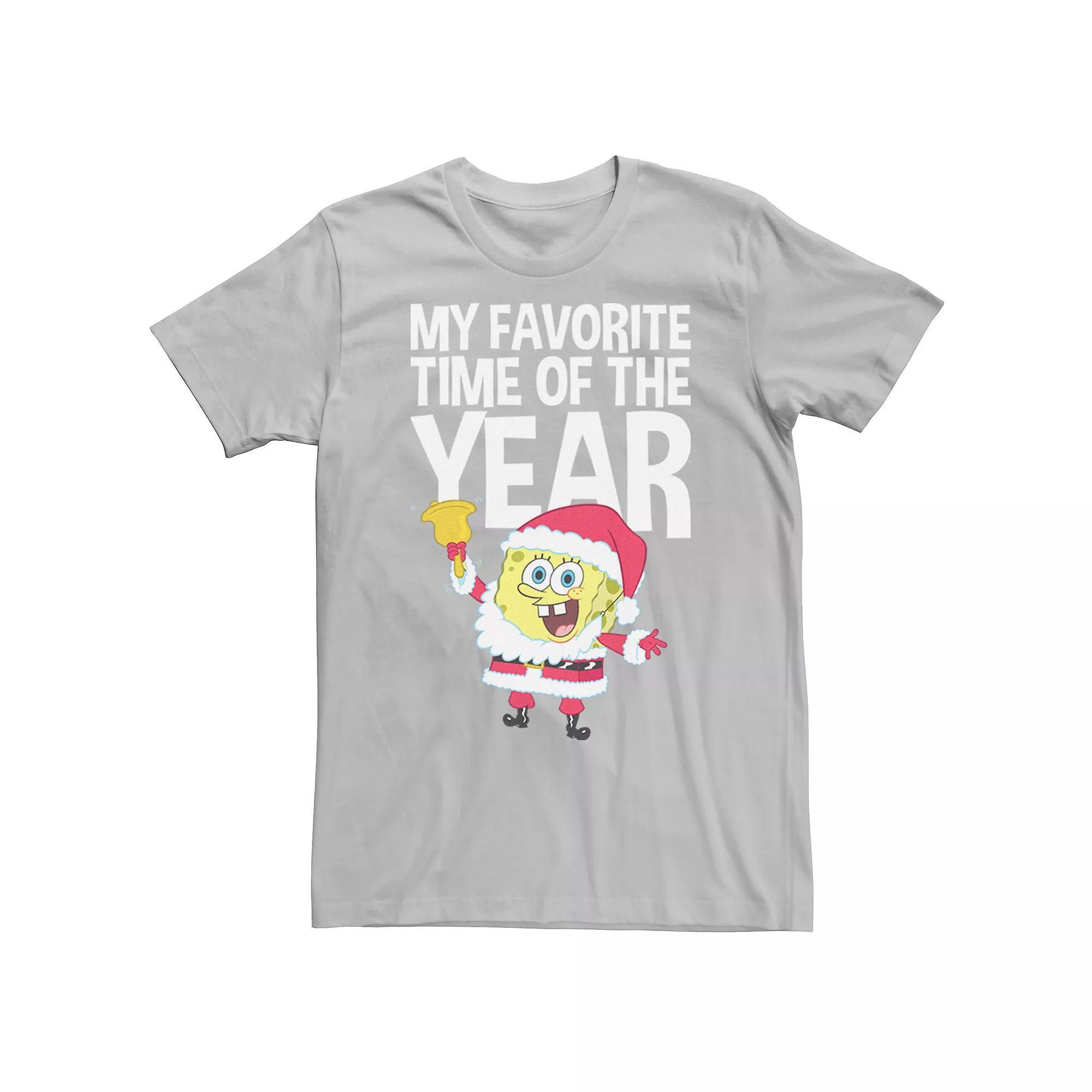 Mens Spongebob Squarepants Santa Christmas Tee Product Image