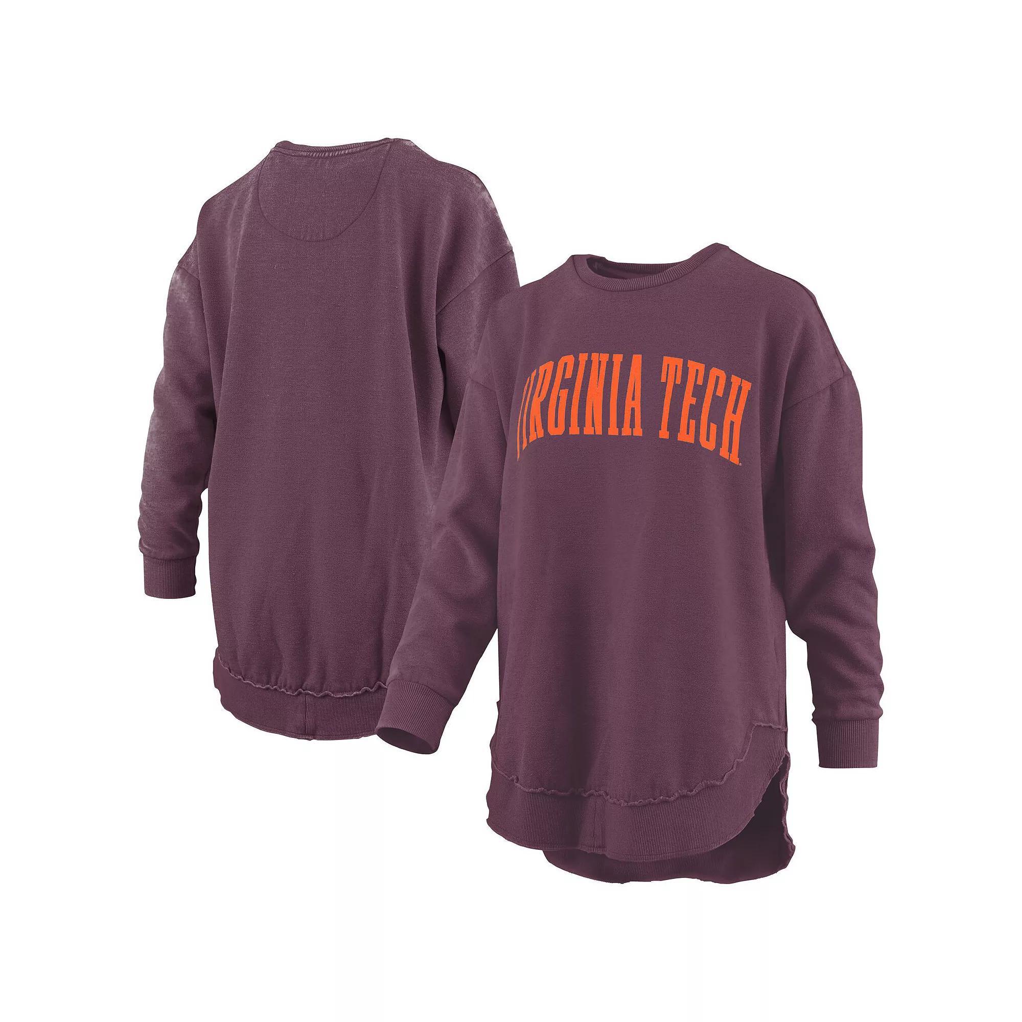 Women's Pressbox  Black Oklahoma State Cowboys Melange Poncho Vintage Fleece Long Sleeve Pullover Sweatshirt, Size: Medium Product Image