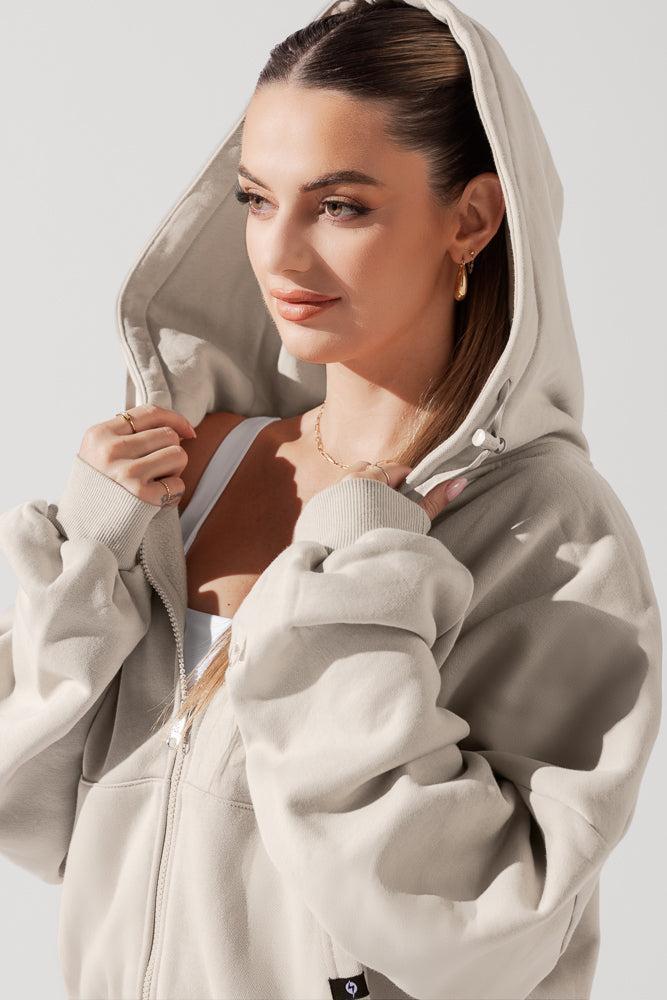 Zip Cloud Hoodie - Seashell  Product Image