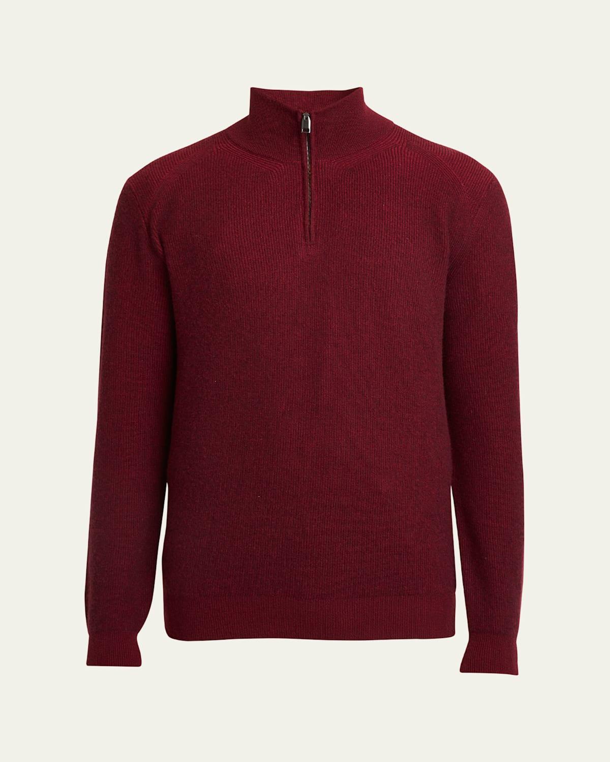 Mens Cashmere Quarter-Zip Sweater Product Image
