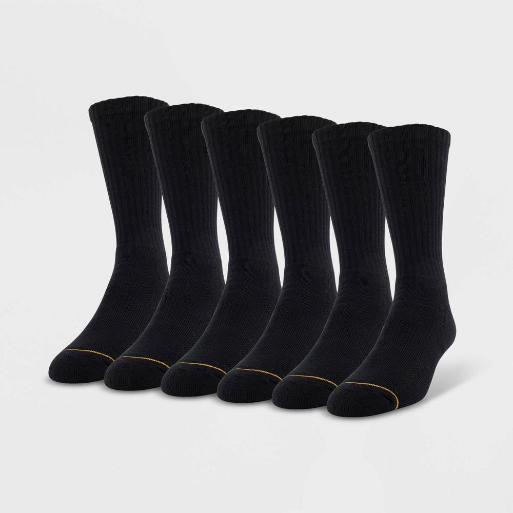 Signature Gold by GOLDTOE Men's Repreve Modern Essential Crew Socks 6pk - Black 6-12.5 Product Image