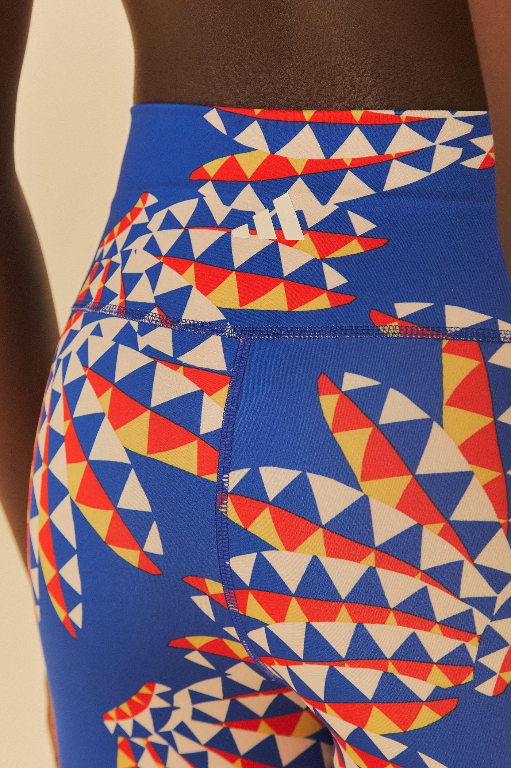 Adidas Farm Psychedelic Wave Blue Leggings, BLUE / XXS Product Image