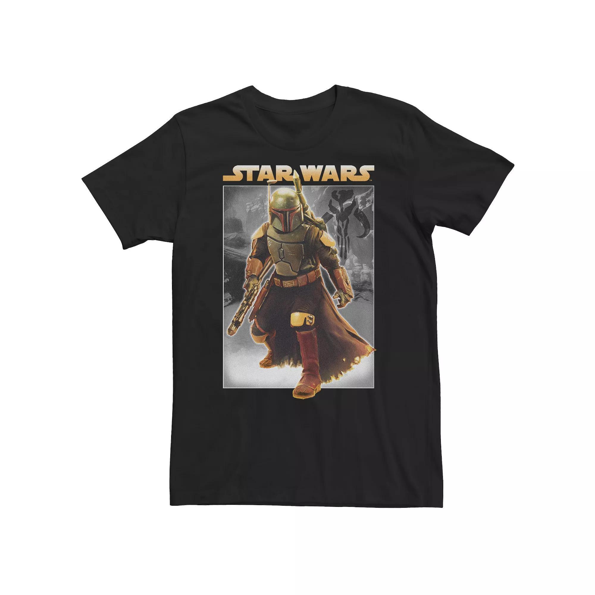 Big & Tall Star Wars Book Of Boba Fett Hunter For Hire Pose Tee, Men's, Size: 3XL, Black Product Image