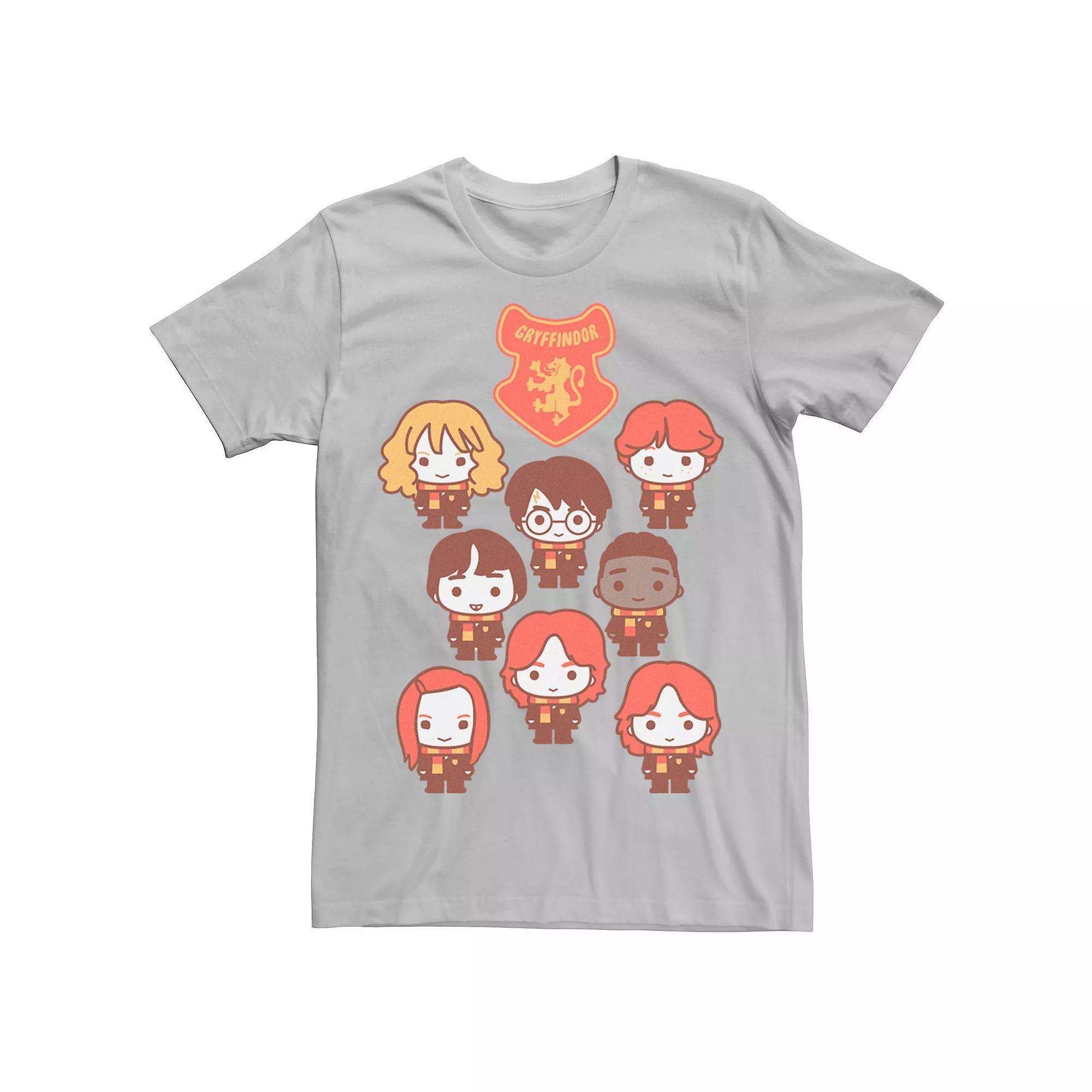 Men's Harry Potter Gryffindor Cute Family Tee, Size: Small, Silver Product Image