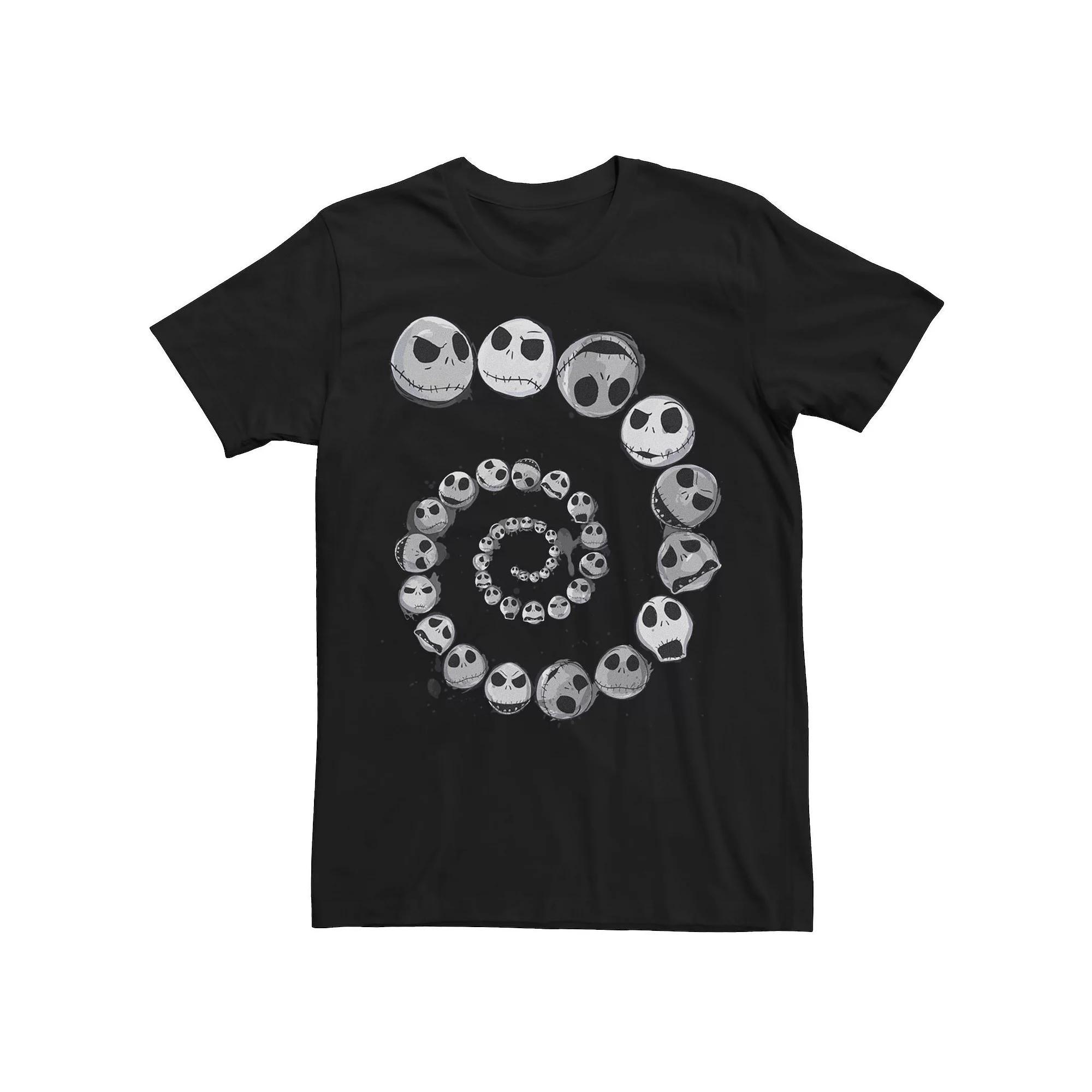 Disney's The Nightmare Before Christmas Jack Skellington Men's Emotional Spiral Tee, Size: Medium, Black Product Image